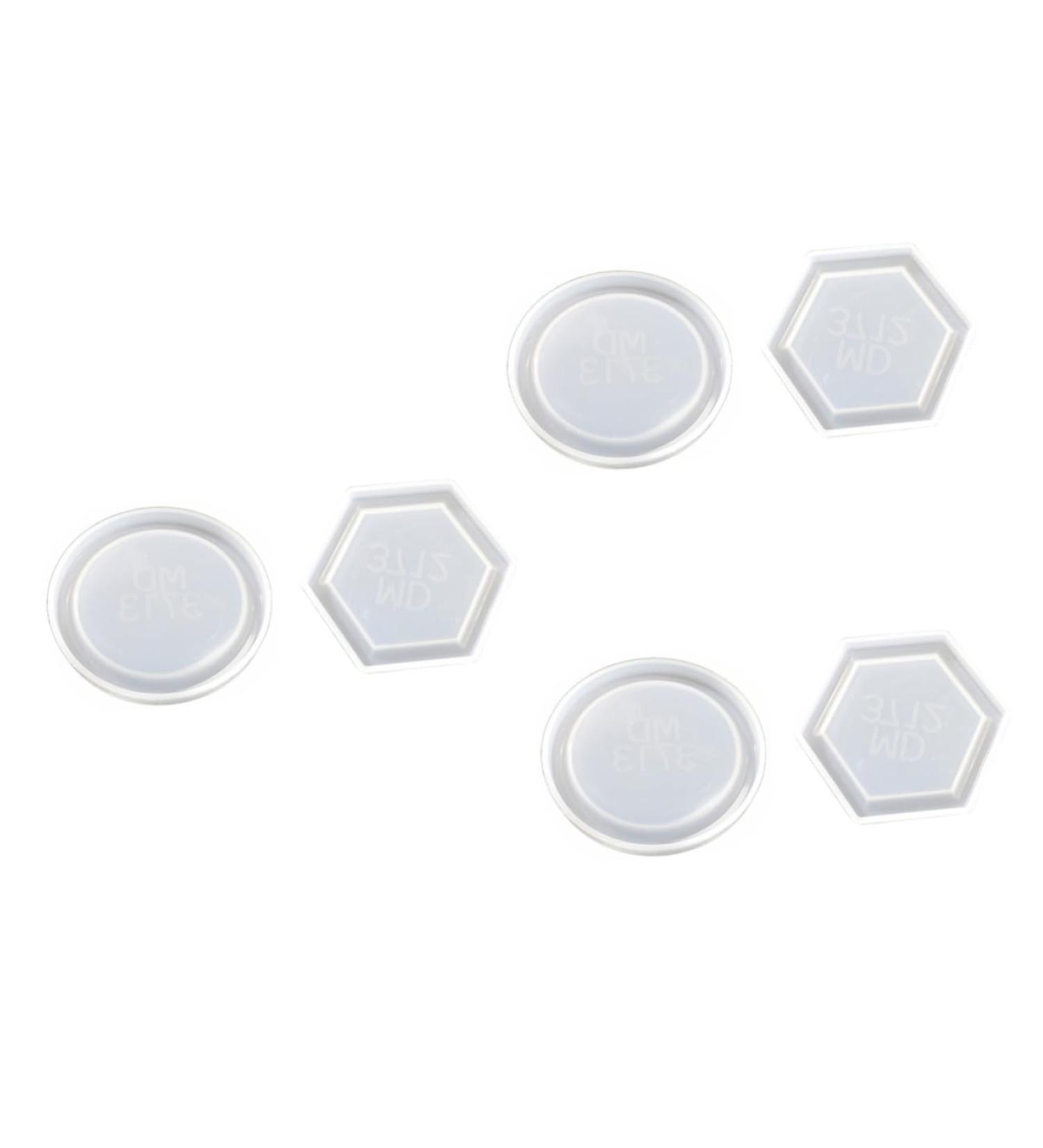 NUOBESTY 6 Pcs Crystal Silicone Mold Silicone Molds Diy Supplies Kid Safe Crystal Drip Mold Storage Box Round As Shownx3pcs 8.2X8.2X0.9CMx3pcs - Buy Online on GoSupps.com