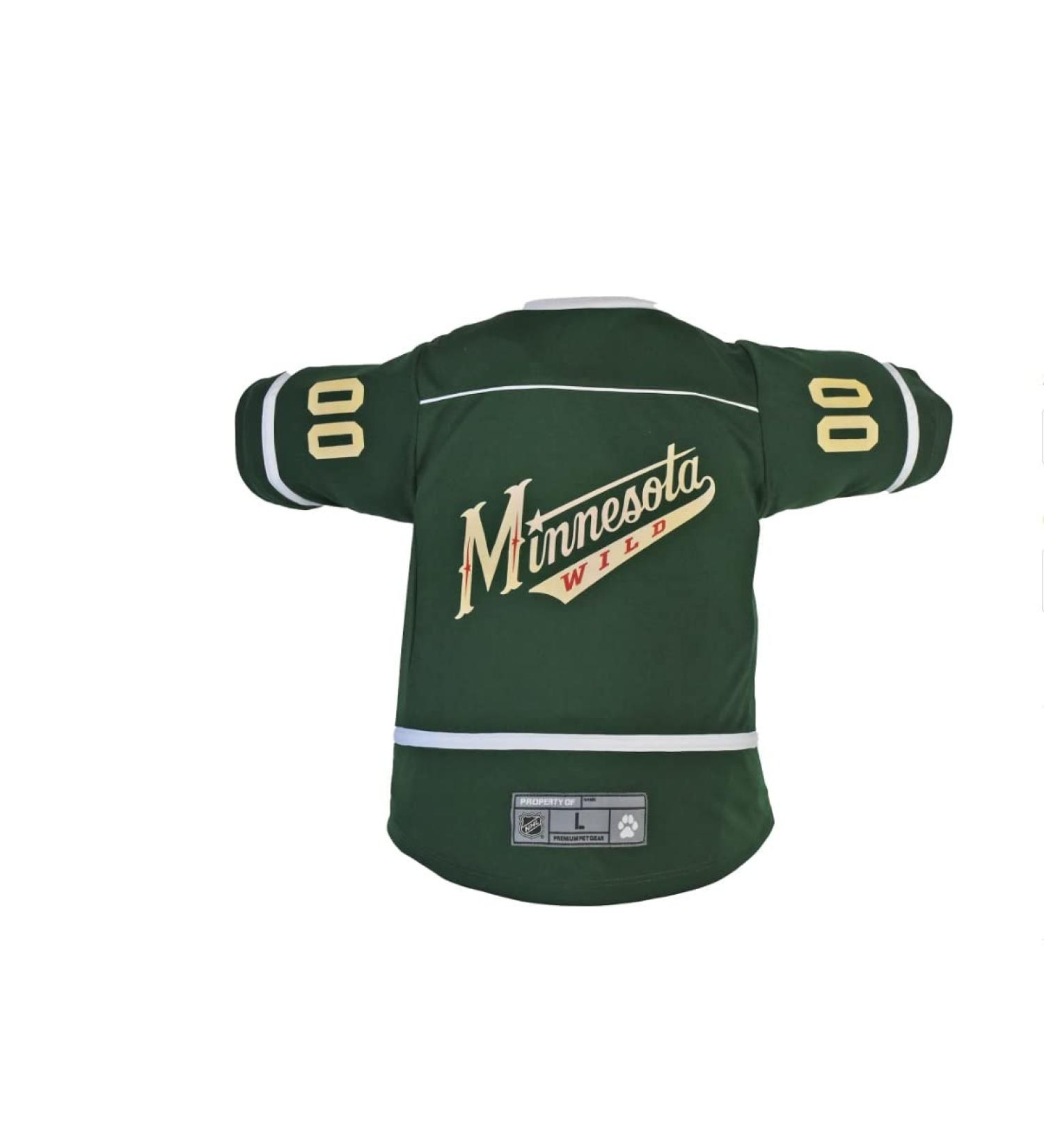 Shop LittleArth NHL Premium Pet Sports Jersey for Dogs & Cats - Minnesota Wild Size L - Team Color - Buy Online on GoSupps.com