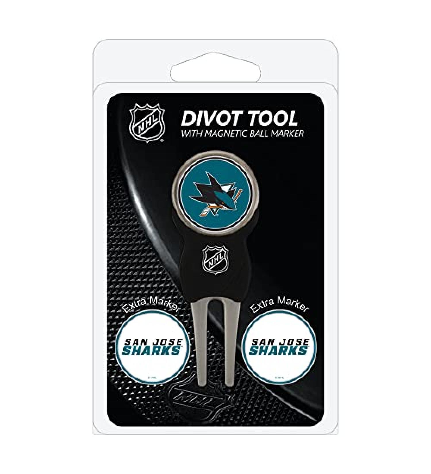 Team Golf NHL Adult-Unisex Divot Tool Pack with 3 Golf Ball Markers San Jose Sharks One Size Multi Team Color