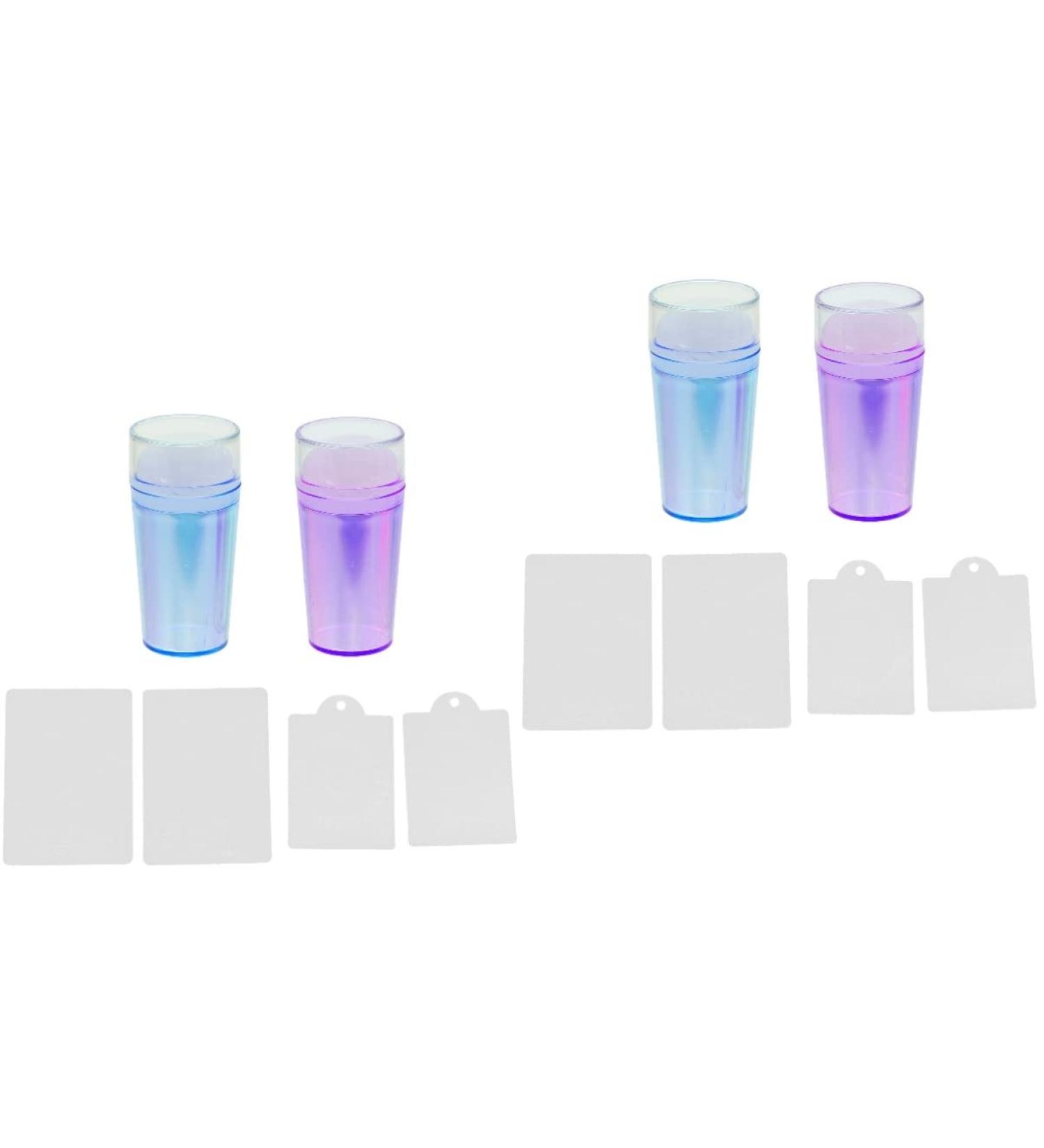 Beavorty 4 Sets Nail Stamp Manicure Stamper Gel for Nails Nail Print Stamper Nail Art Stamp Nail Art Template Kit De Manicura Nail Stencils Manicure Tools Nail Gel Girl Handle - Buy Online on GoSupps.com