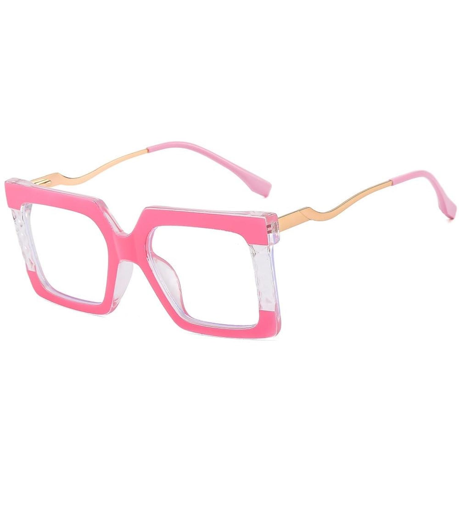 Shop Oversized Square Computer Readers - Blue Light Blocking +200 Pink Eyewear | Anti Eye Strain & Stylish Design - International Shipping Available - Buy Online on GoSupps.com