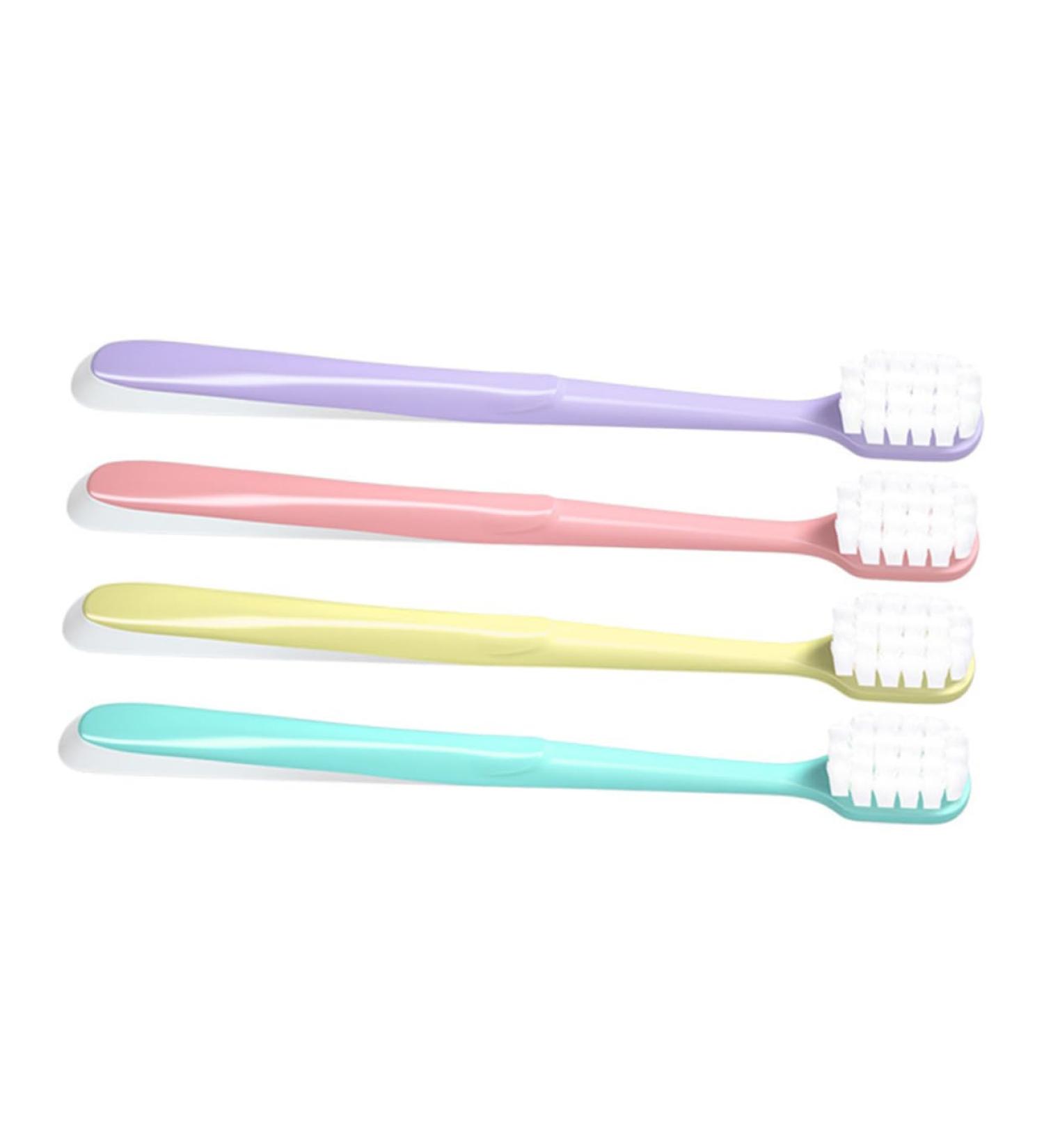 Seaesfoufu 4-Piece Soft Cotton Toothbrush Set - Portable Travel Toothbrushes for Adults - Ultimate Dental Care - Buy Online on GoSupps.com