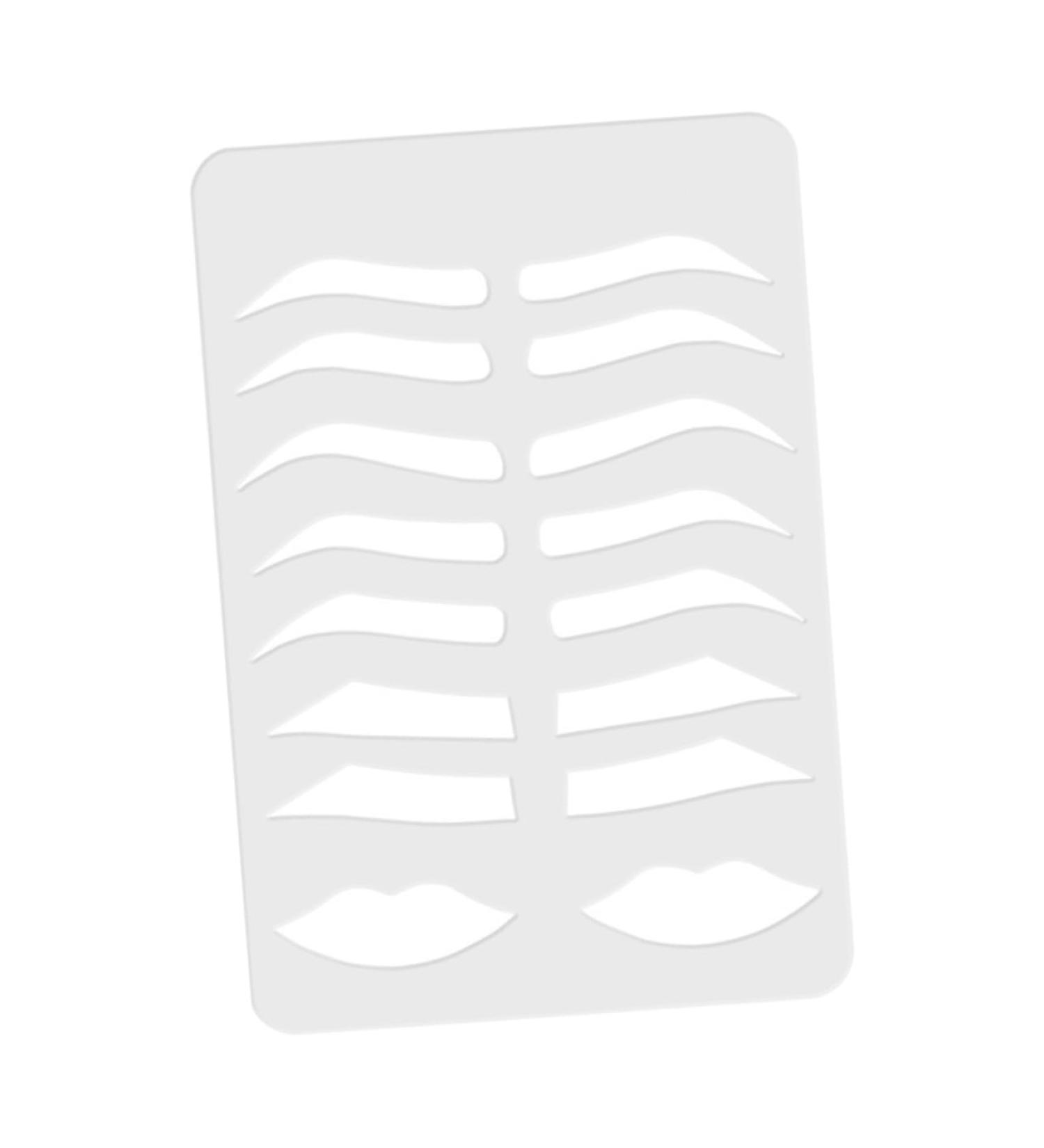Angoily Eyebrow Stencil Plate Brow Template Brow Practice Mold Eyebrow Guide Eyebrow Trimming Acrylic 21.5x14.7cm Transparent - Buy Online on GoSupps.com