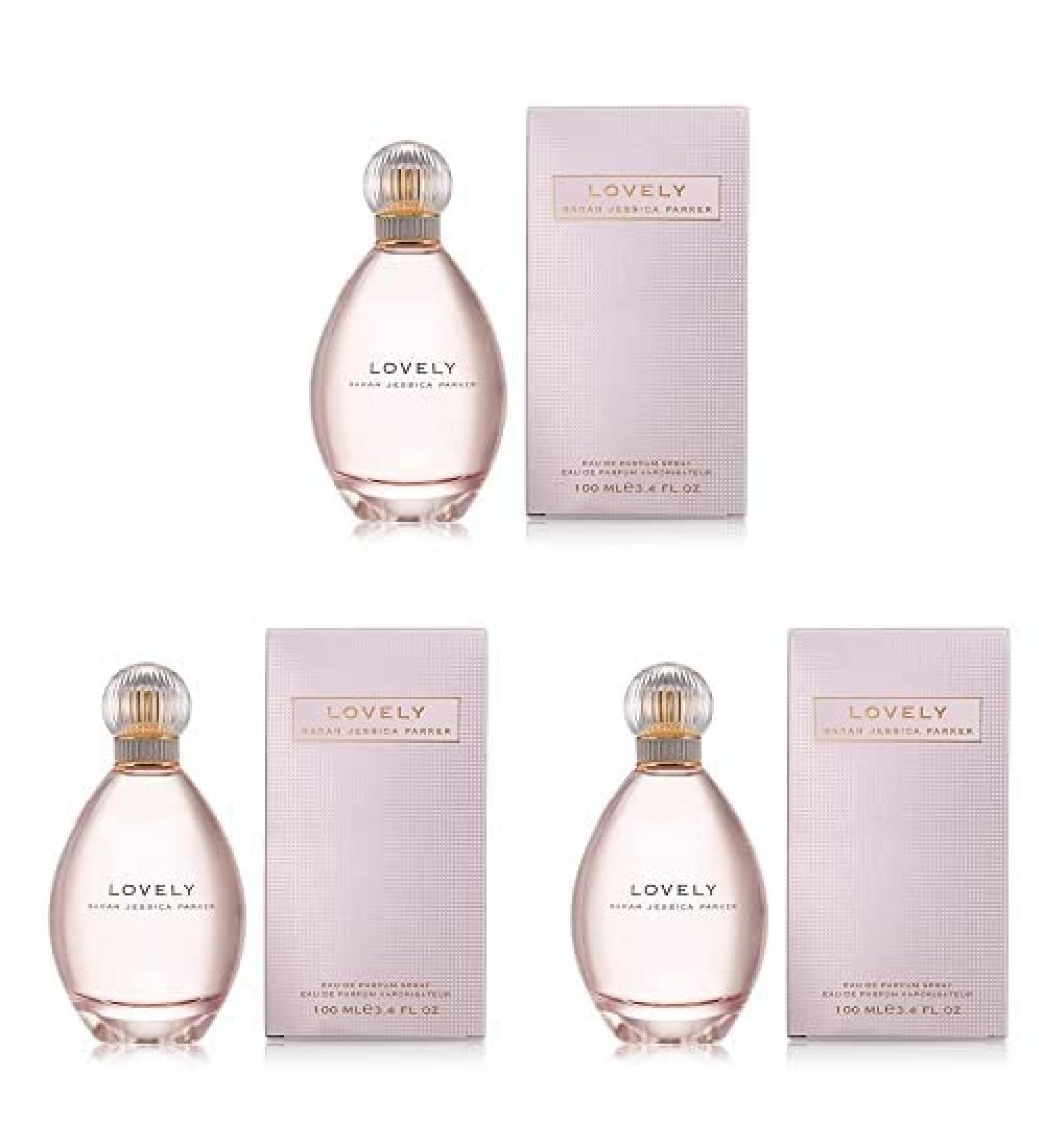Lovely by SJP - Sweet Floral Musky Amber Woody Eau De Parfum Spray Fragrance for Women - With Notes of Mandarin Bergamot Apple and Cedarwood - Intense Long Lasting Scent - 3.4 oz (Pack of 3) 3.4 Fl Oz (Pack of 3) - Buy Online on GoSupps.com