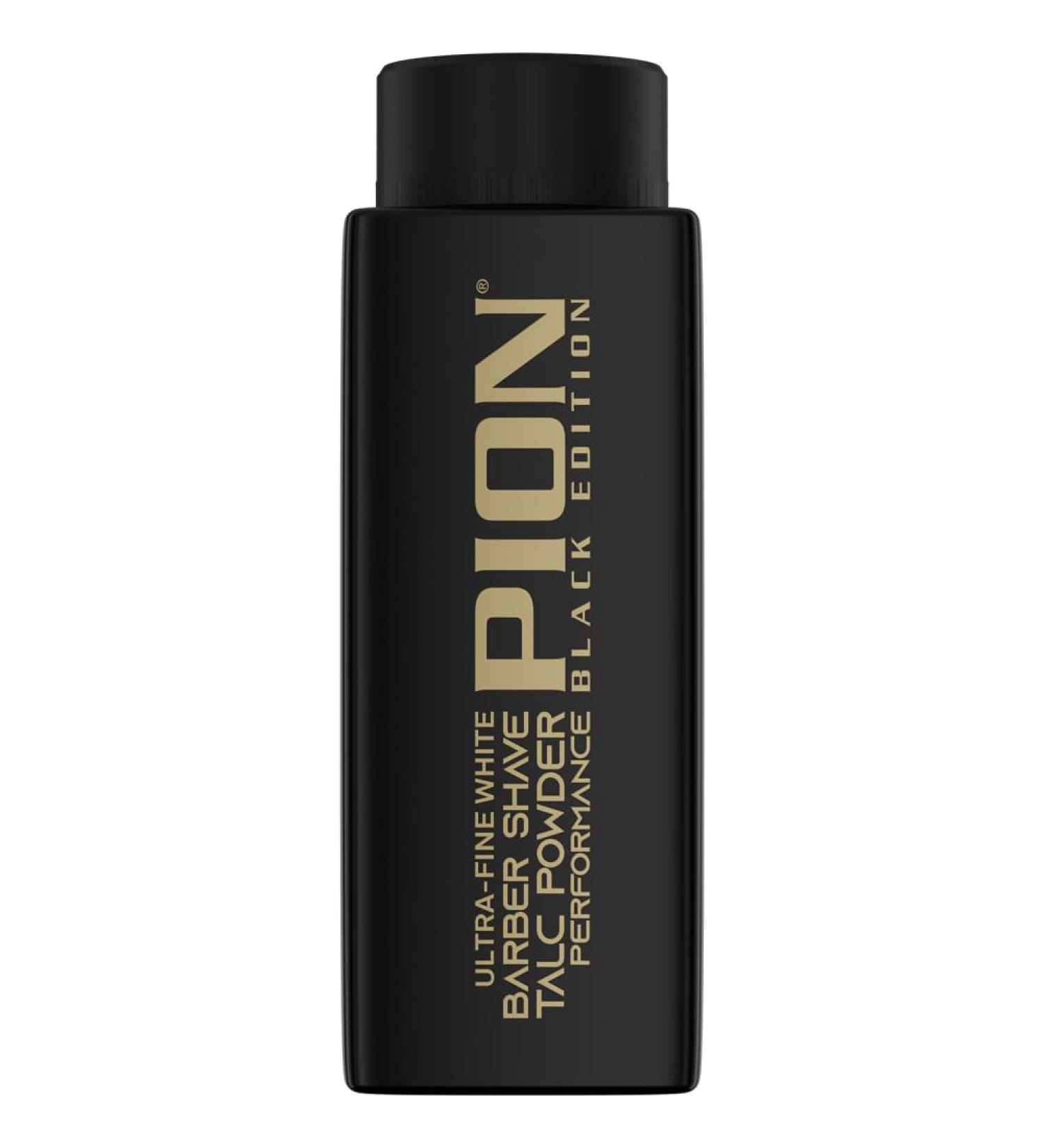 Pion Barber Shave Talc Powder Black Edition - Ultra Fine White Powder for a Smooth Shaving Experience 180g - Buy Online on GoSupps.com