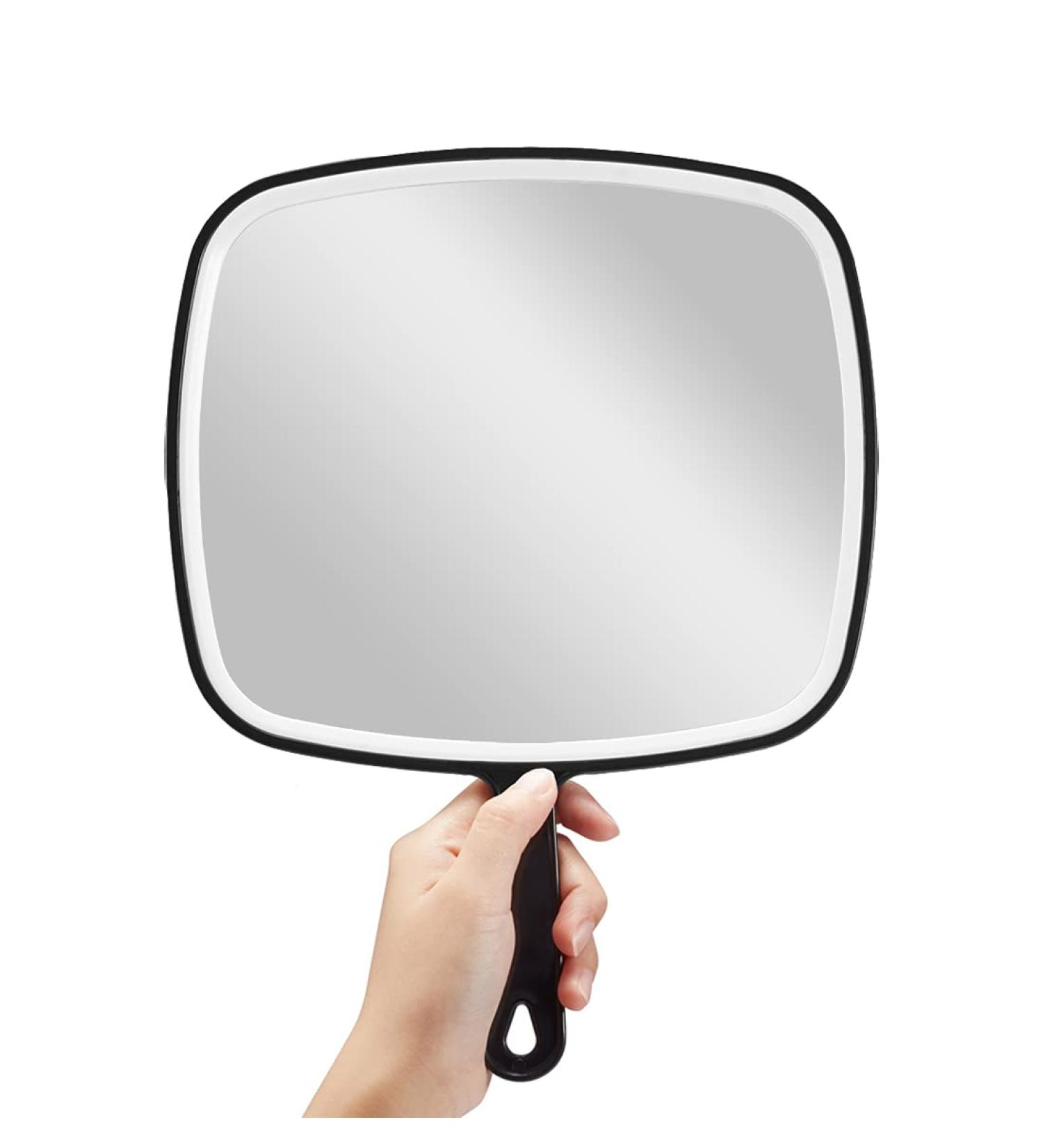 OMIRO Extra Large Black Handheld Mirror 23cm x 32cm - X-Large Size - Pack of 1 - Buy Online on GoSupps.com