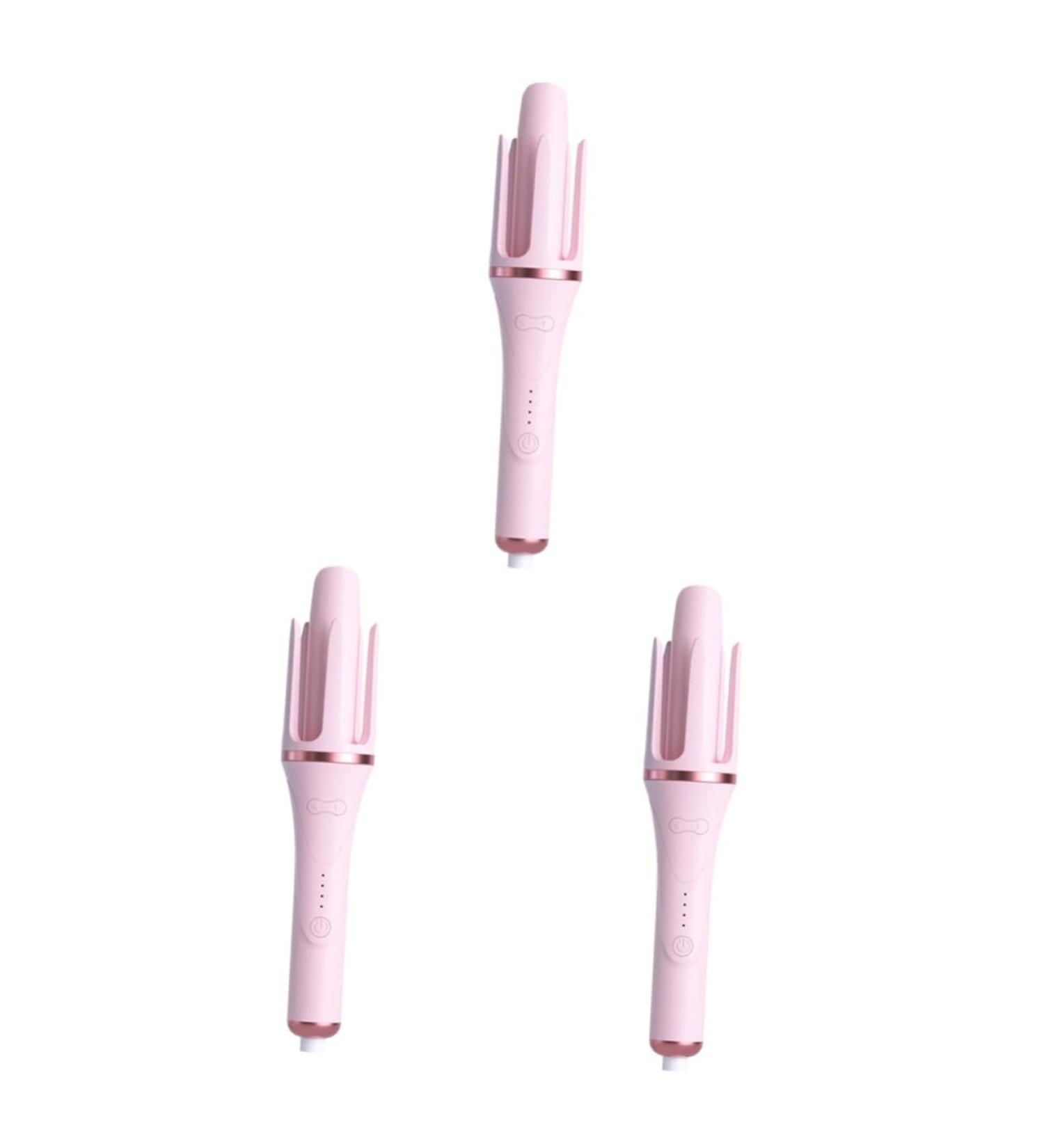 Beavorty 3pcs Fully Automatic Hair Curling Iron Hair Curler Straightener Hair Curling Wand Abs Pink 32.50X5.50X5.50CMx3pcs Pinkx3pcs - Buy Online on GoSupps.com