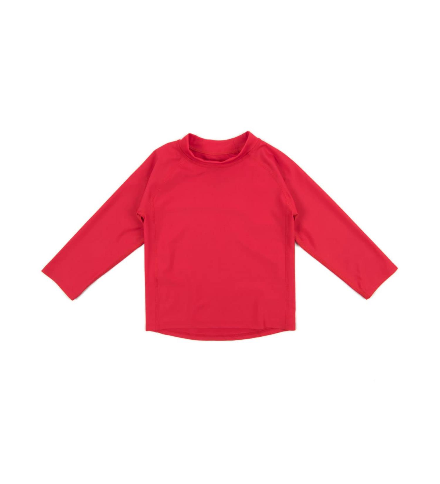 Leveret Long Sleeve Baby Boys Girls Rash Guard UPF 50+ Swim Shirt (12M-5T) - Red - Buy Online on GoSupps.com