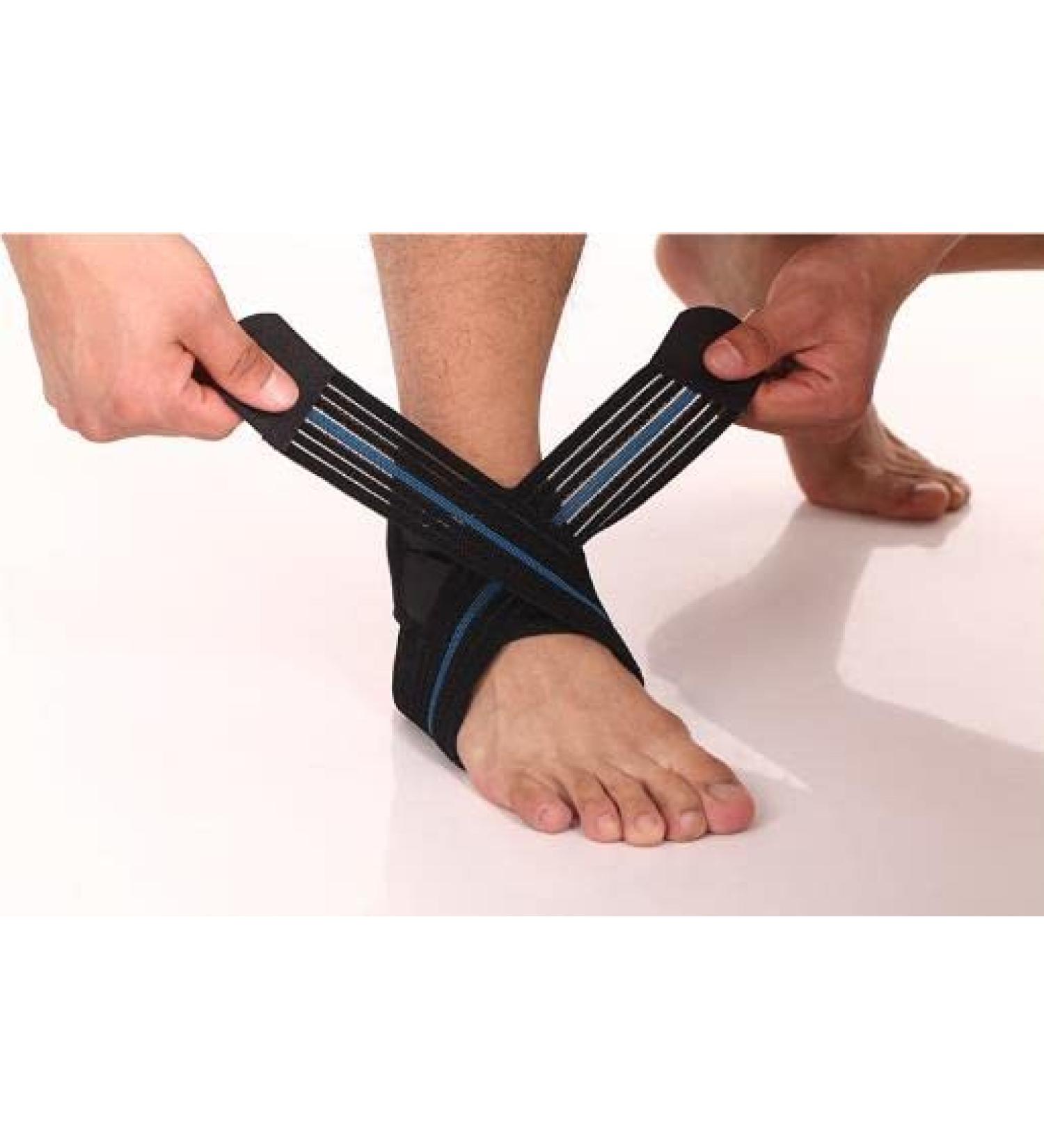 Buy Adjustable Compression Ankle Brace for Sports - Support for Football & Basketball - Men & Women (Large) | Fast International Shipping - Buy Online on GoSupps.com