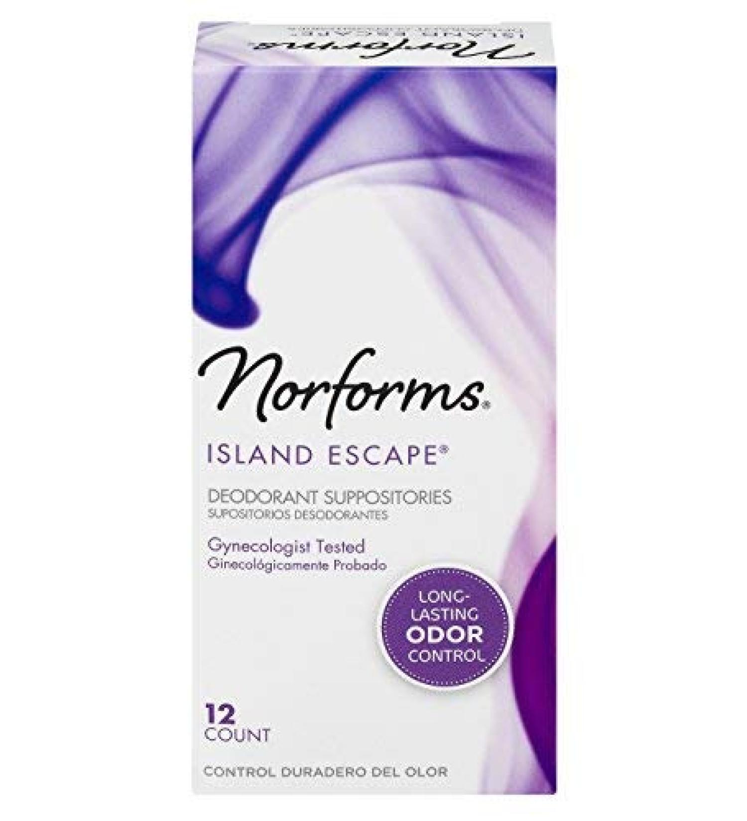 Norforms Suppositories Island Escape 12 Count (2 Pack)