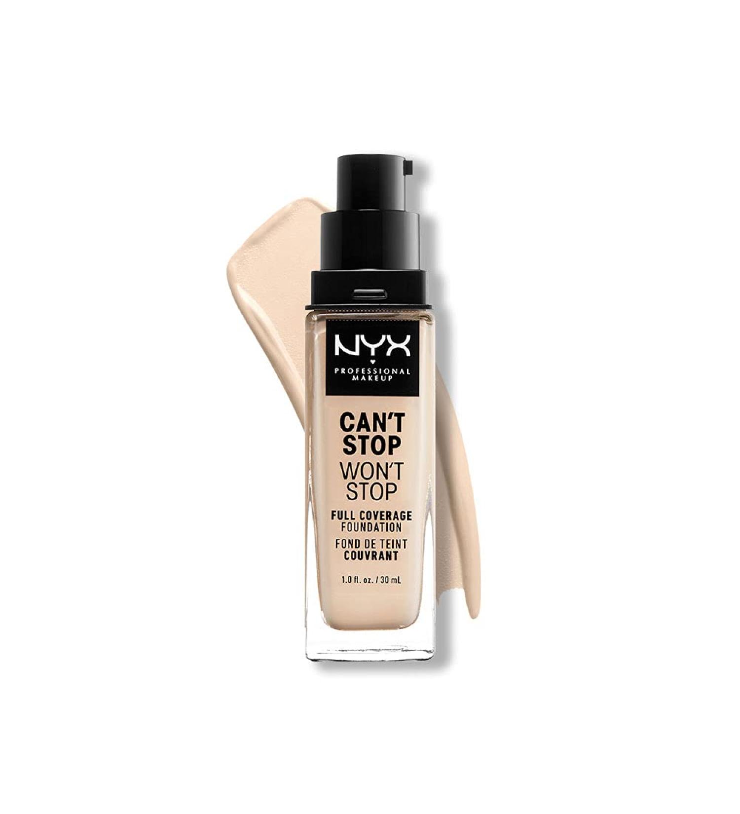 Buy Nyx Can't Stop Won't Stop Full Coverage Foundation - Long-lasting Waterproof Vegan | Pale 01 30 ml - Buy Online on GoSupps.com