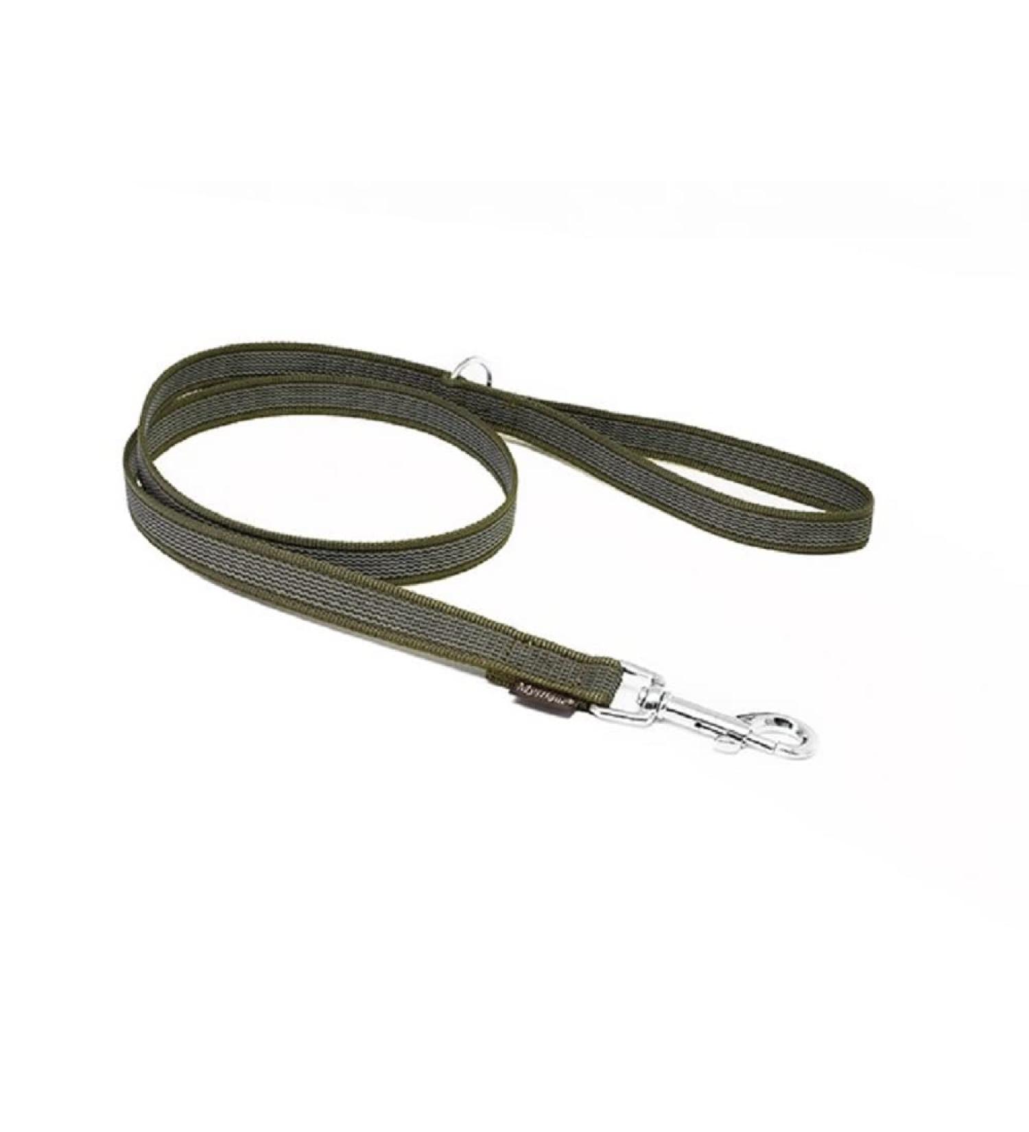 Mystique Rubberized Leash 20mm with Hand Loop Standard Carabiner (2m Khaki) 2m khaki
