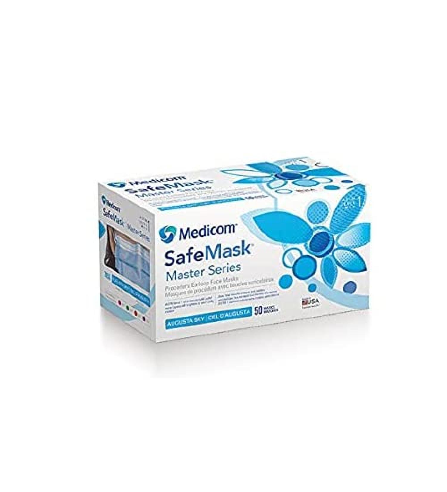 Medicom 2050 SafeMask Masters Series Masks Augusta Sky/Royal Blue (Pack of 50)