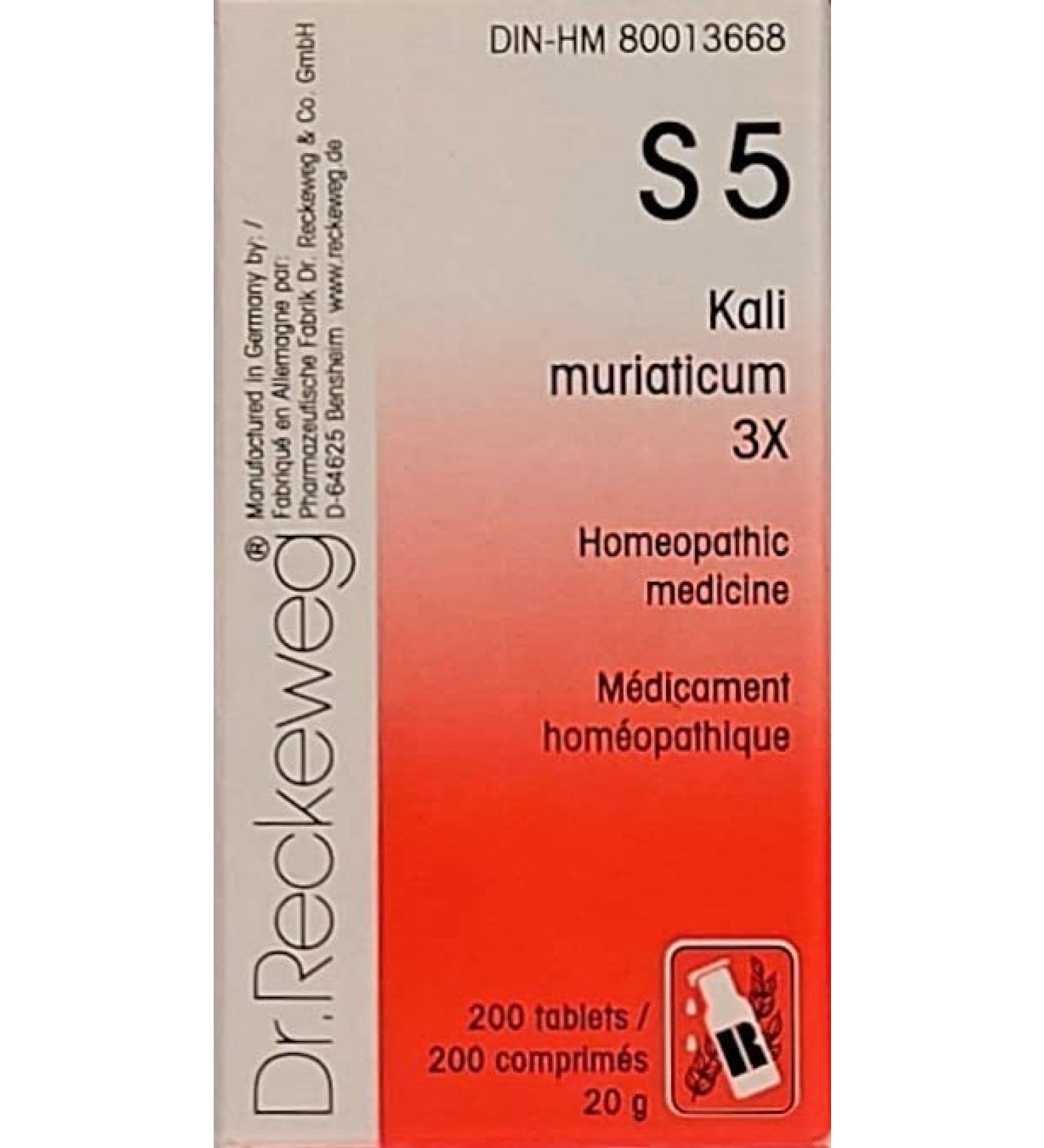 Dr. Reckeweg S5 Kali Muriaticum (Kali Mur) 3X - Buy Online on GoSupps.com