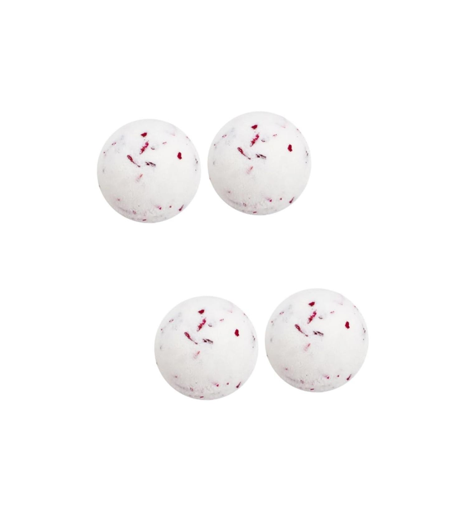  minkissy minkissy 4 Pieces Bath Bubble Bath Ball Round Milk Essential Oil Bombs Bath Bombs Maker Pink Bath Salts Sea Salt - Buy Online on GoSupps.com
