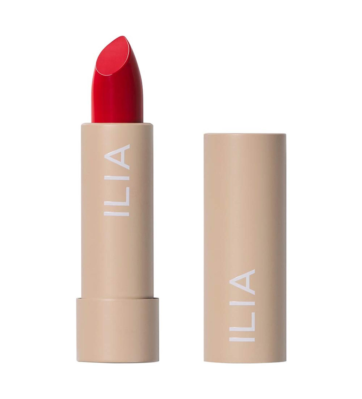 ILIA Color Block Lipstick - Grenadine (Coral Red) | Non-Toxic Vegan Cruelty-Free Clean Makeup - Buy Online on GoSupps.com