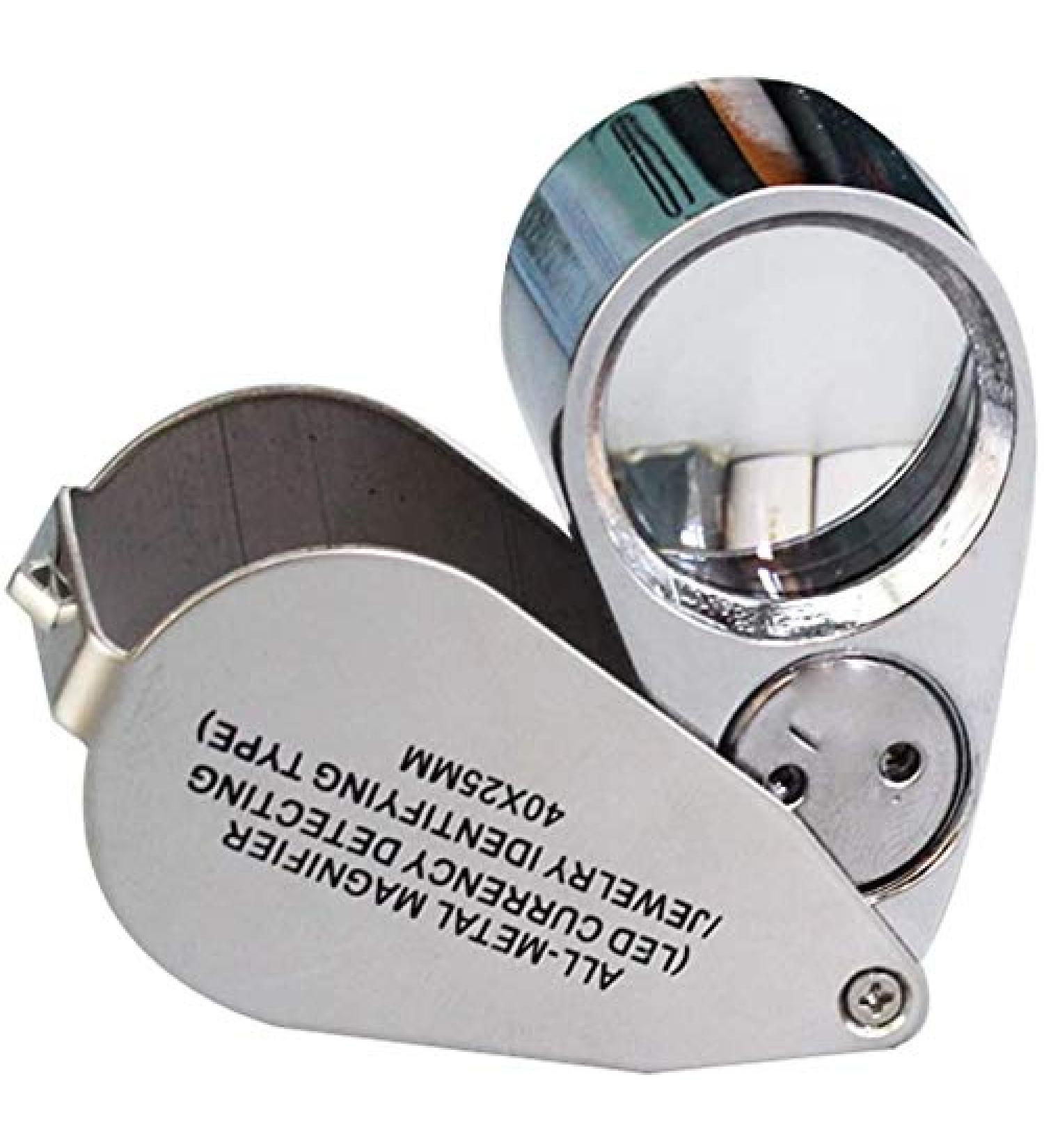 Magnifying Glass Reading Magnifier Lightweight Folding Photoscope with 1 Lights& 40X Optical Lens for Reading Inspection Soldering Needlework Repair - Buy Online on GoSupps.com