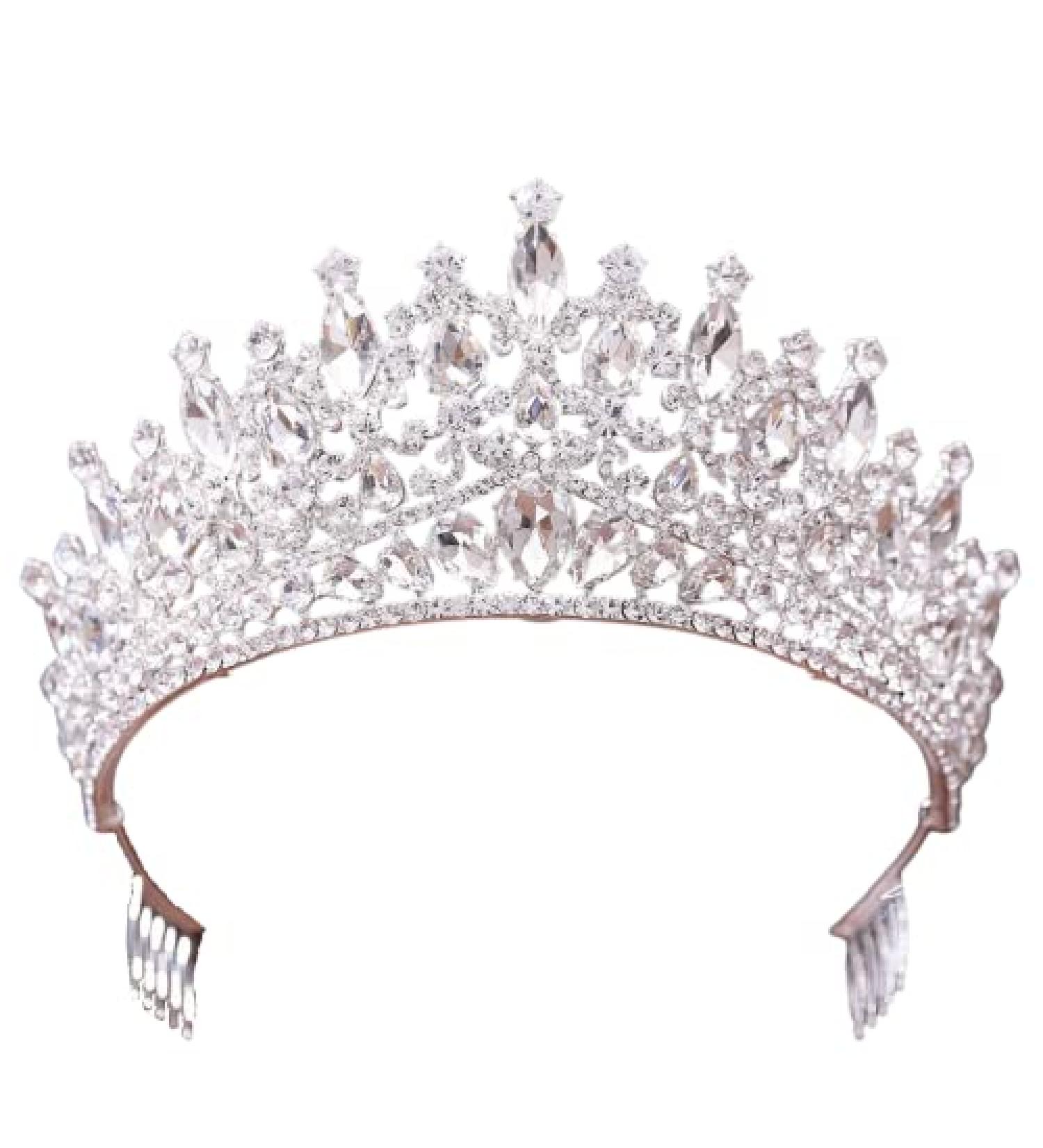 QIAIYALA Silver Rhinestone Tiara Headband for Women and Girls - Ideal for Bridal, Wedding, Prom, Birthday, Cosplay - Buy Online on GoSupps.com