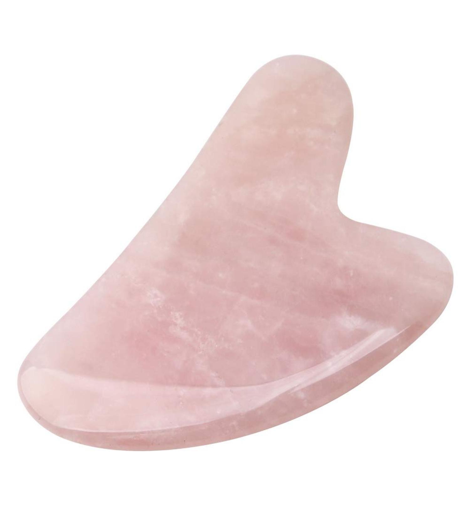 Jade Gua Sha Facial Tool for Face and Body Skin Massage - Pink - Buy Online on GoSupps.com