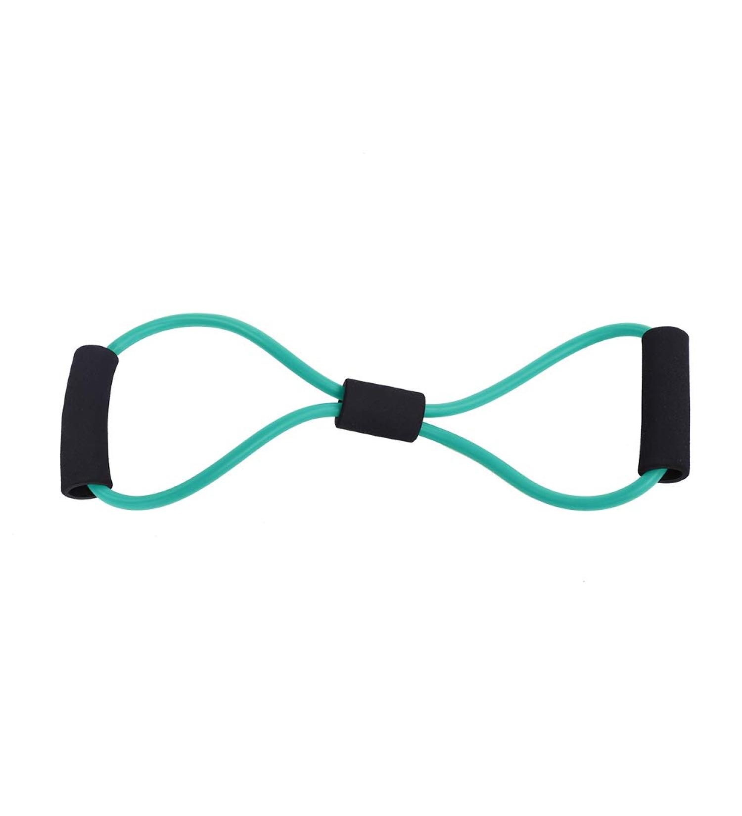 Figure 8 Resistance Band - Arm Back & Shoulder Training Elastic Rope for Home Workouts Yoga & Physical Therapy - Green - Buy Online on GoSupps.com