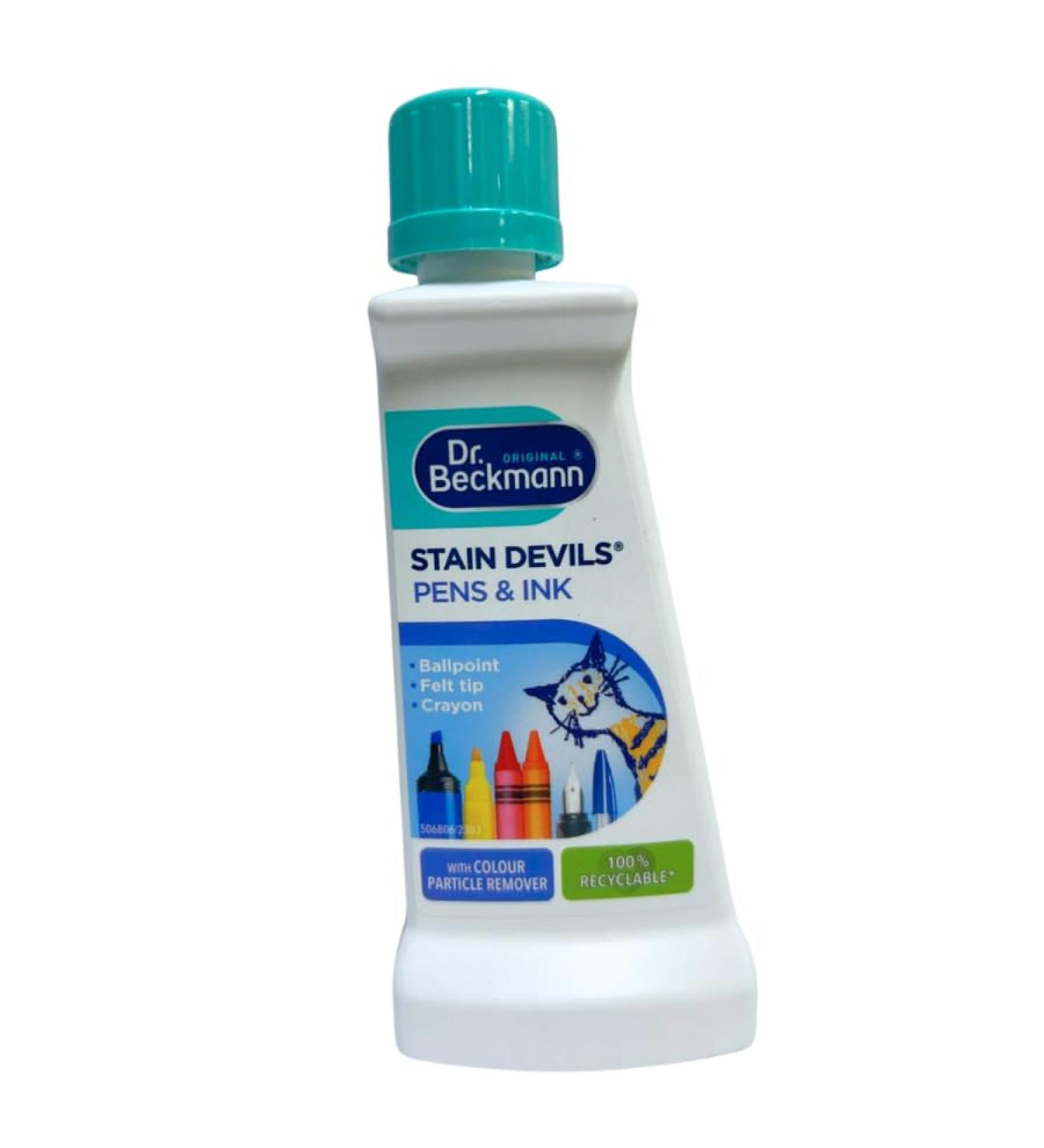 Stain Devils Pen & Ink Stain Remover 50ml - Powerful Solution for Stubborn Stains - Safely Erase Pen and Ink Marks | Must-Have Laundry Essential