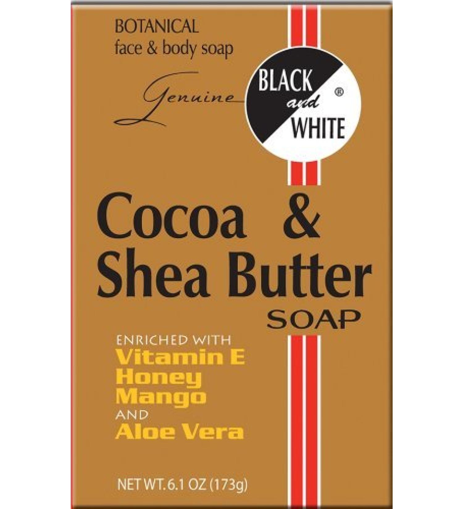 Black and White Cocoa & Shea Butter Soap 6.1 oz
