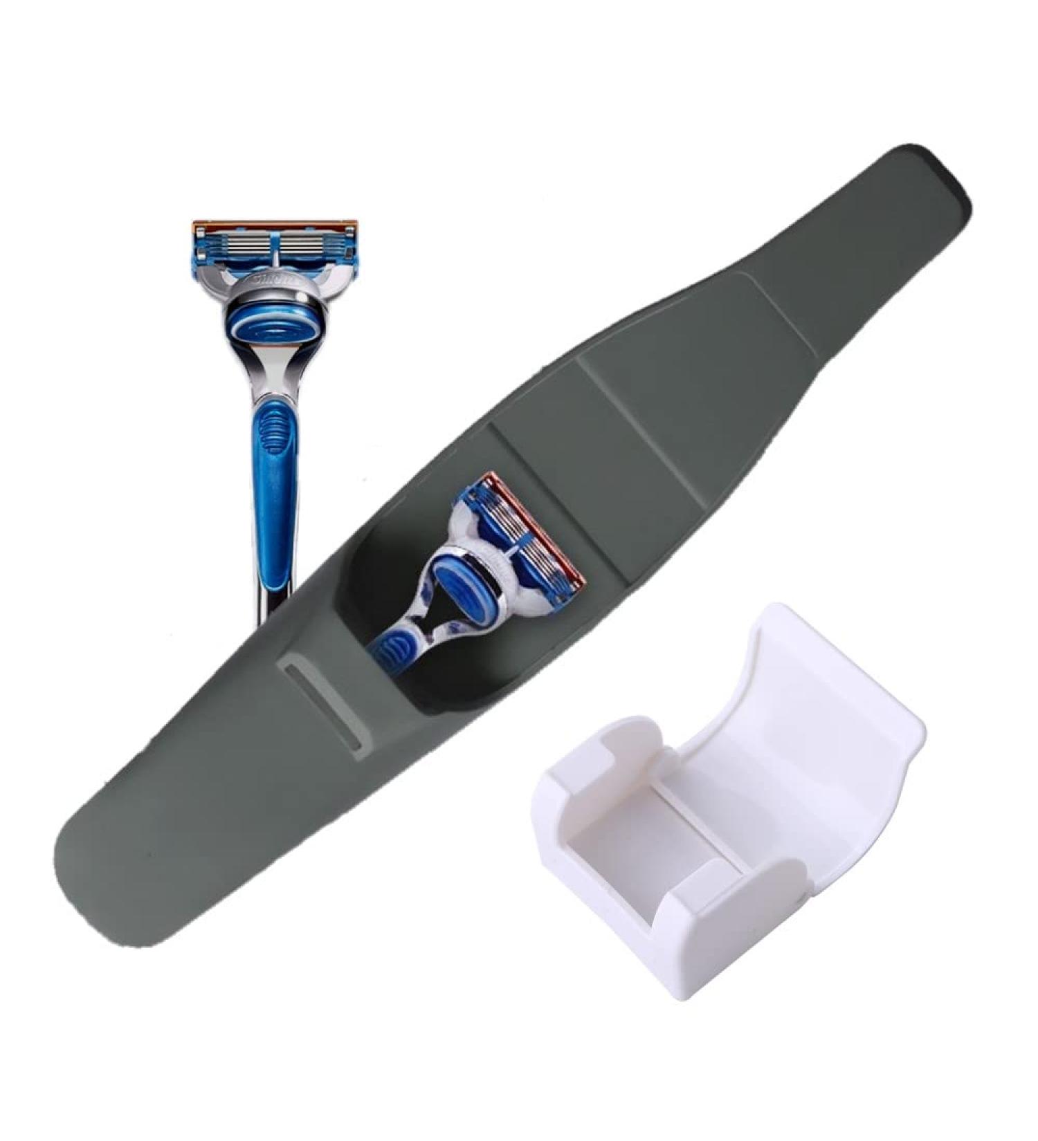 Silicone Travel Razor Case & Holder Set - Gray & White | Razor Protector for Manual Razors - Buy Online on GoSupps.com