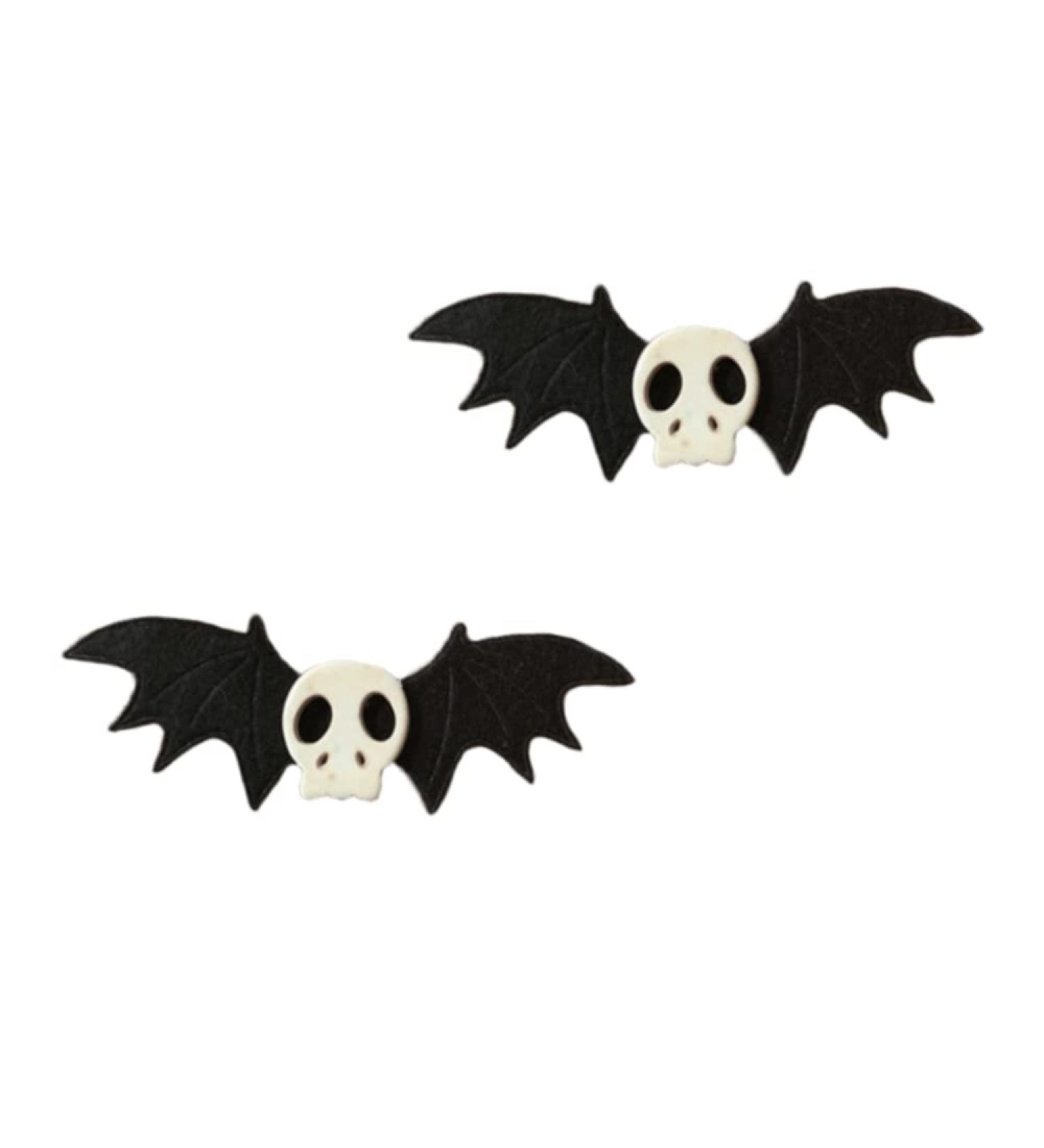 ZHOUMEIWENSP Halloween Bat Skull Hair Clips - Retro Punk Hairpin for Novelty Hair Styles - Buy Online on GoSupps.com