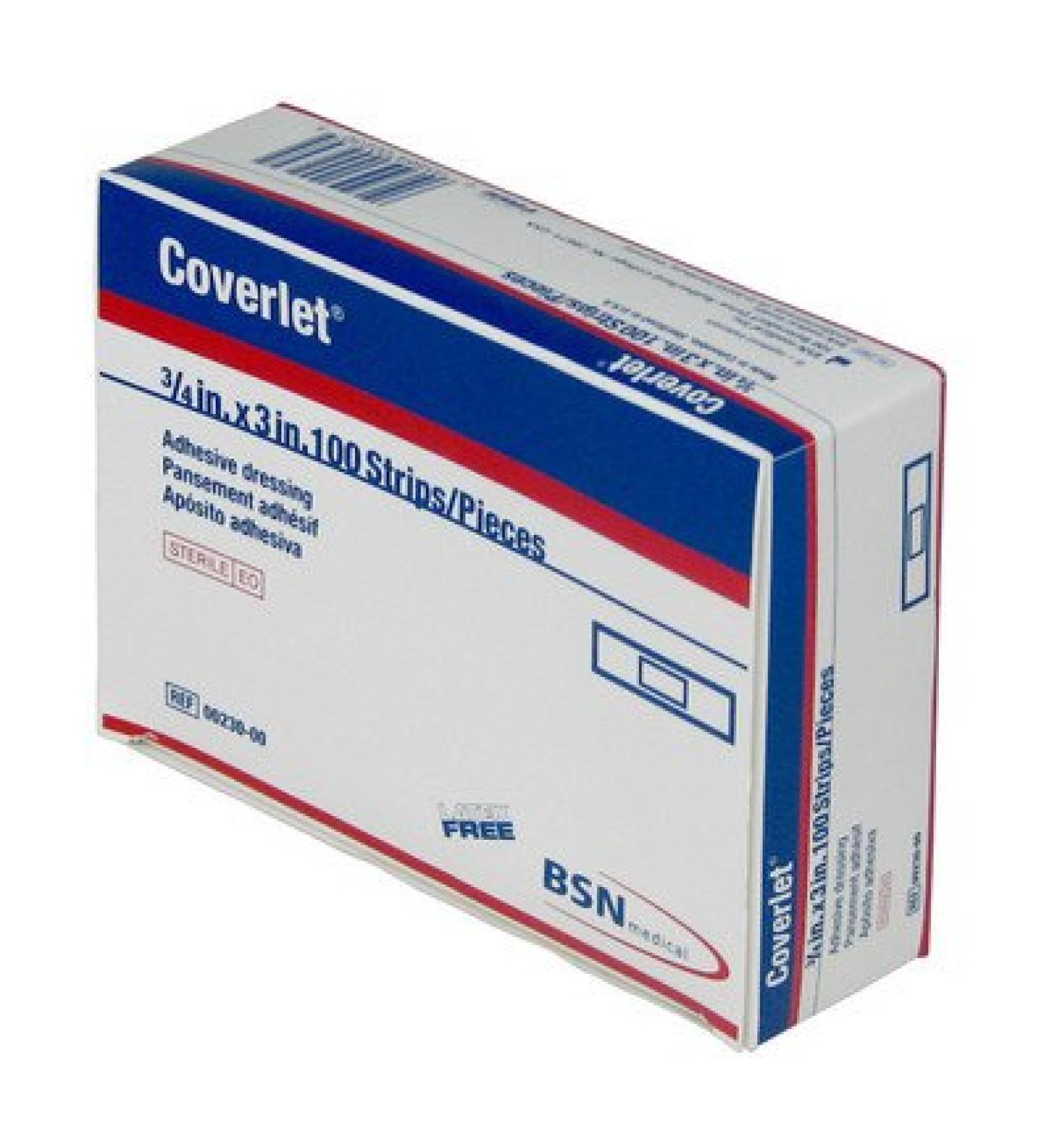 Box of 100 Coverlet Adhesive Dressing 3/4x 3 strips BSN MEDICAL 230
