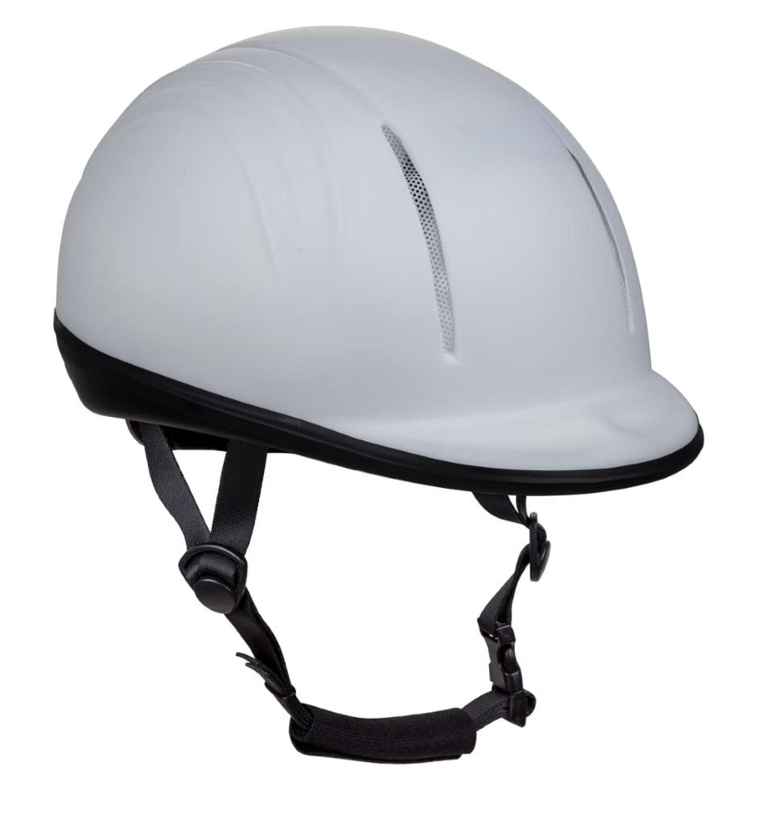 TuffRider Starter Basic Horse Riding Helmet Protective Head Gear for Equestrian Riders - SEI Certified -White - S