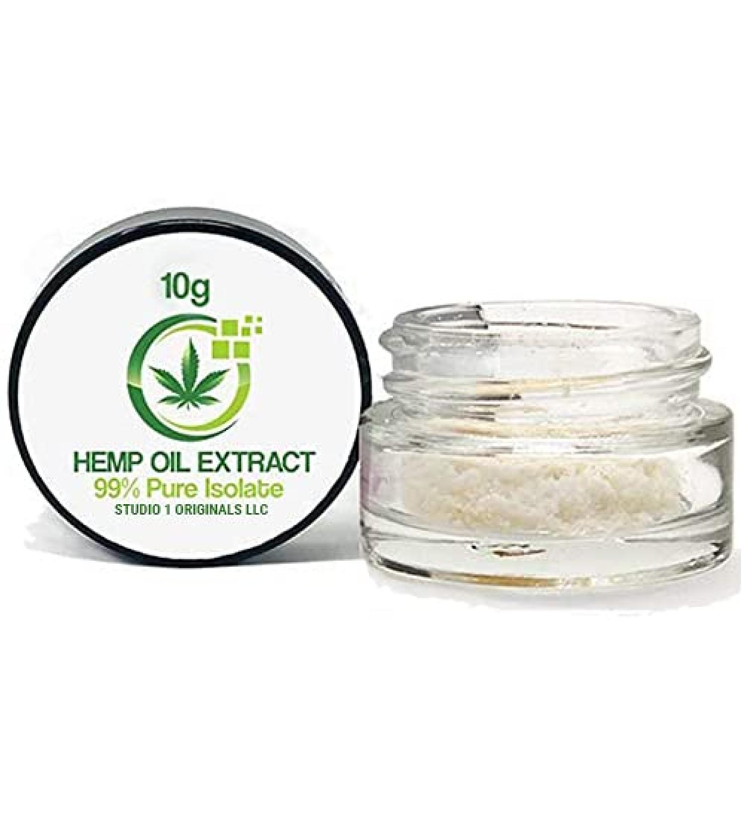 Studio 1 Originals LLC | Hemp Extract Powder | Hemp Oil Extract Isolate | 100% Pure Isolate Powder | 10g 10000mg Isolate