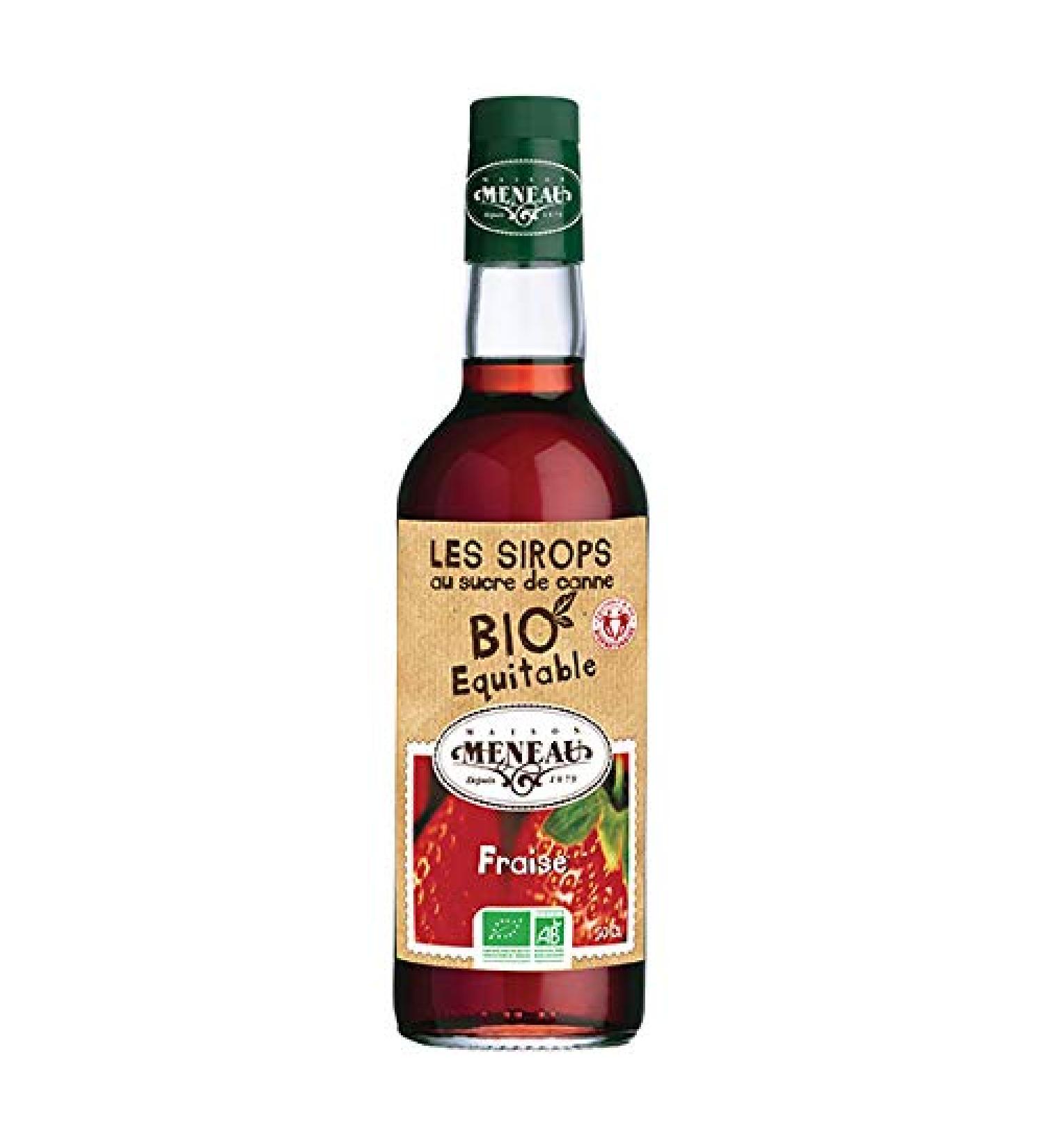 Maison Meneau Organic Strawberry Syrup 50 Cl - Sold by Unit - Buy Online on GoSupps.com