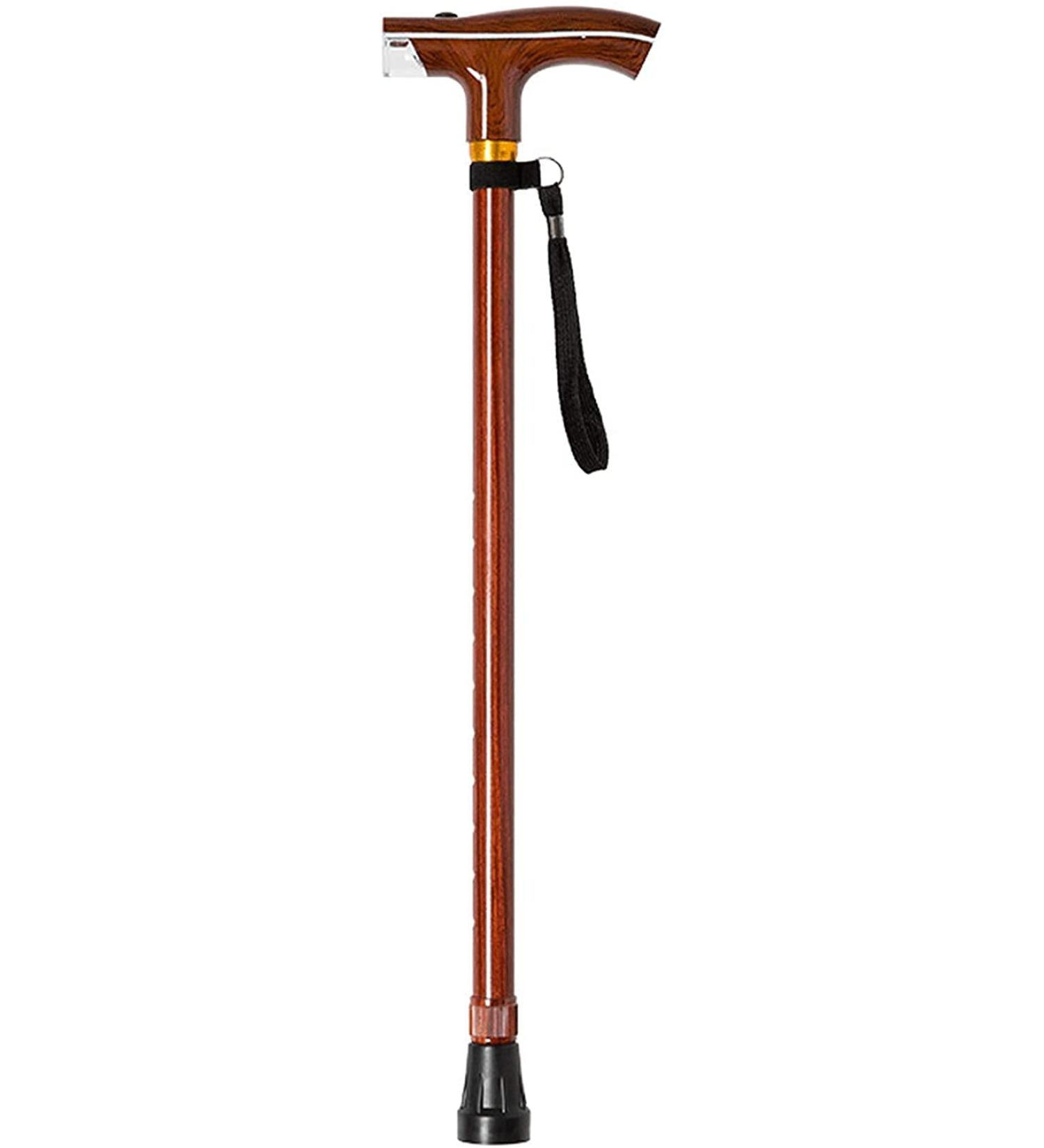 Canes Imitate Wooden Walking Stick Adjustable Walking Stick with LED Light Aluminum Alloy Light and Durable Multifunctional Senior Crutches Prosperous - Buy Online on GoSupps.com