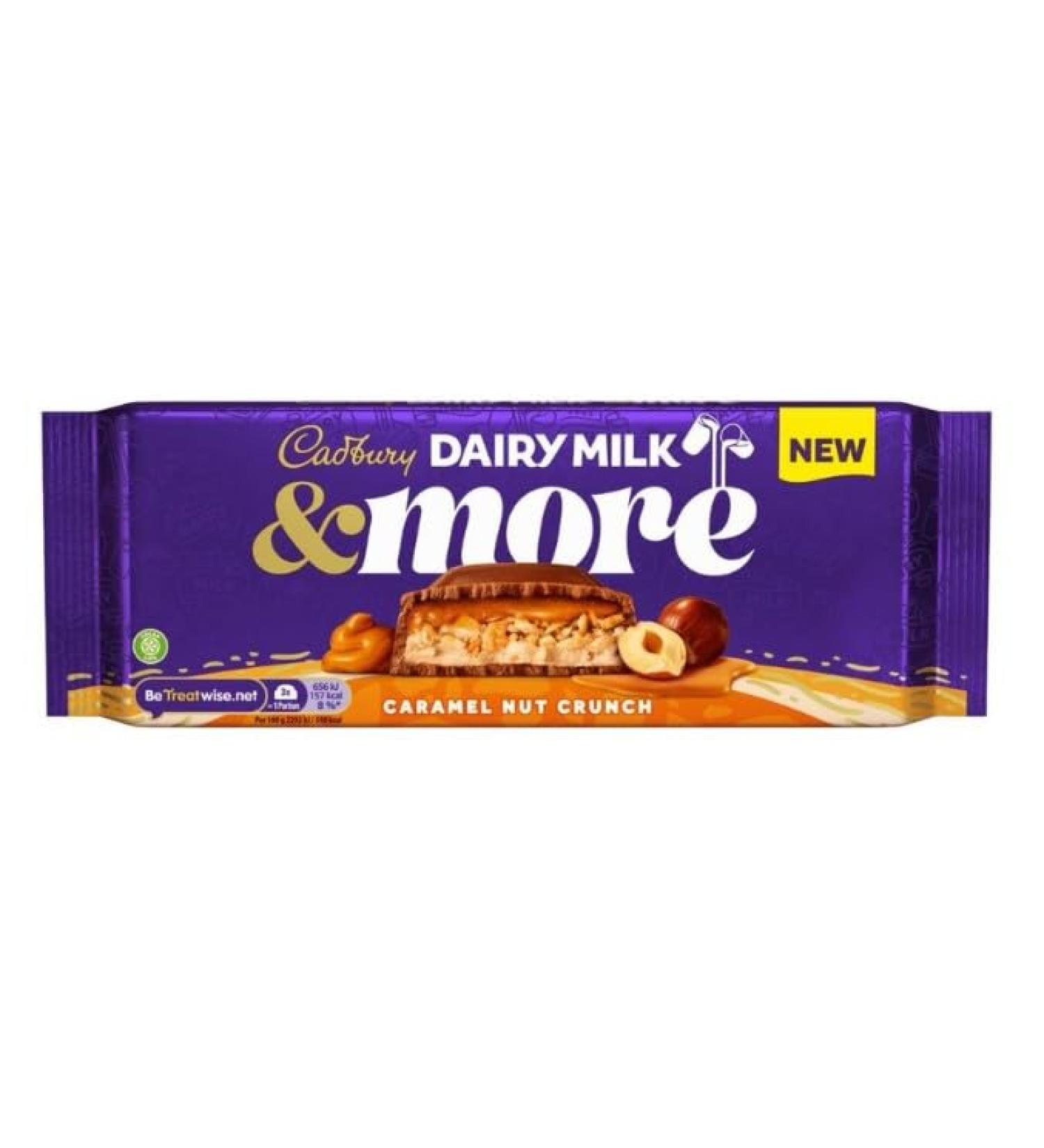 DAIRY MILK &MORE CARAMEL NUT CRUNCH CHOCOLATE BAR 100g Delicious Tasty And Twisty Treat Gift Hamper For Birthday Christmas (3)