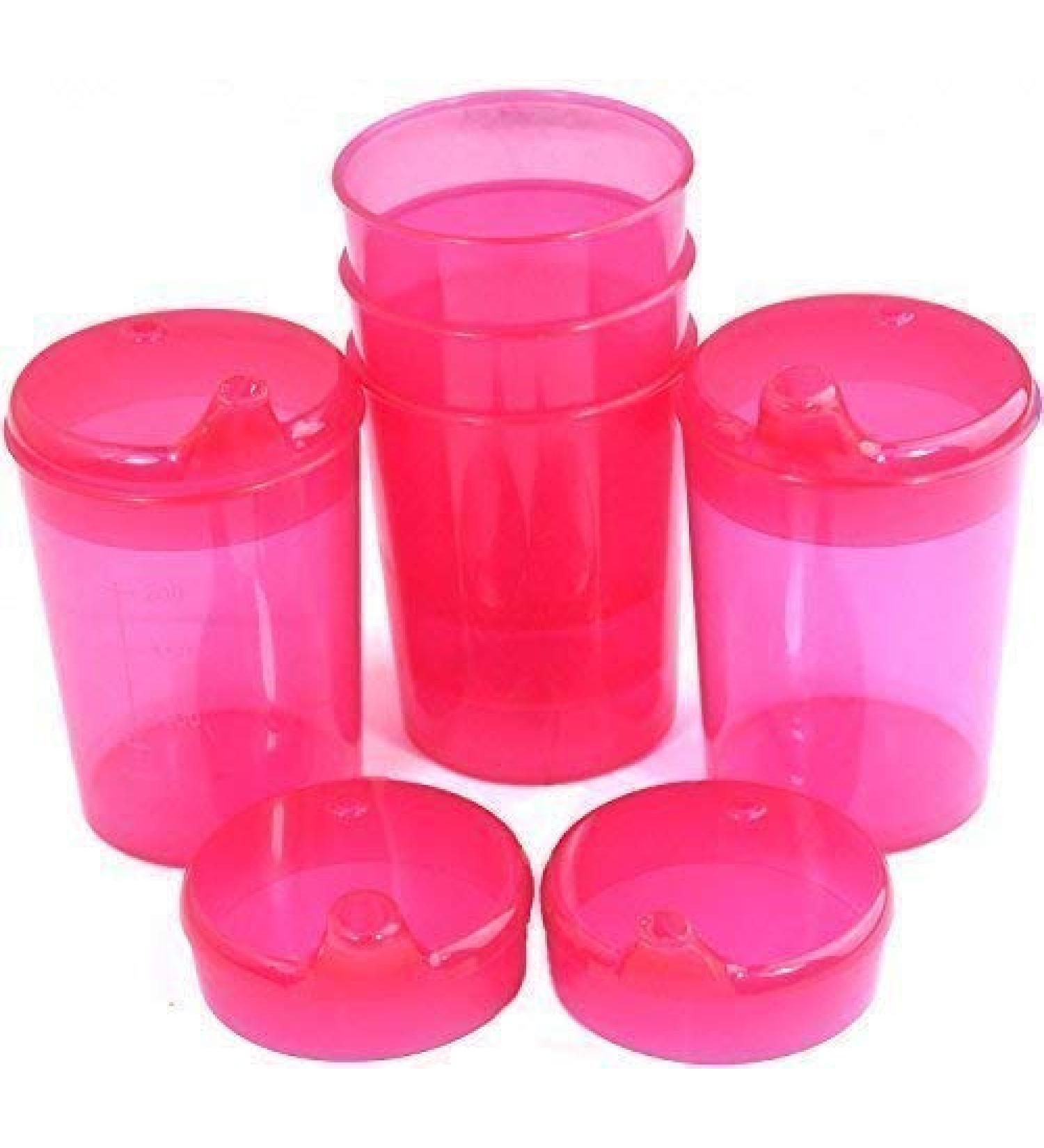 Medi-Inn Beak Cup 250 ml Set - 5 Lower Parts & 10 Lids (Red) | International Shipping Available - Buy Online on GoSupps.com