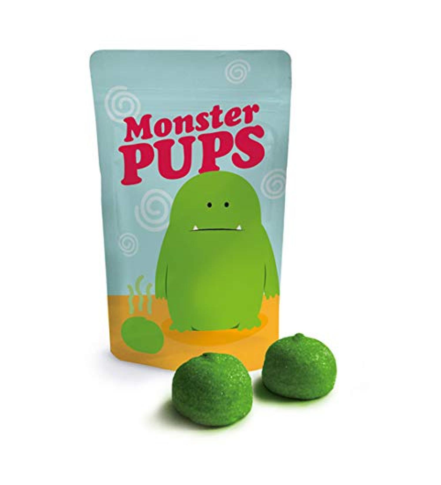 18 g each of various marshmallows / foam sugar bacon balls (Monster Pups)