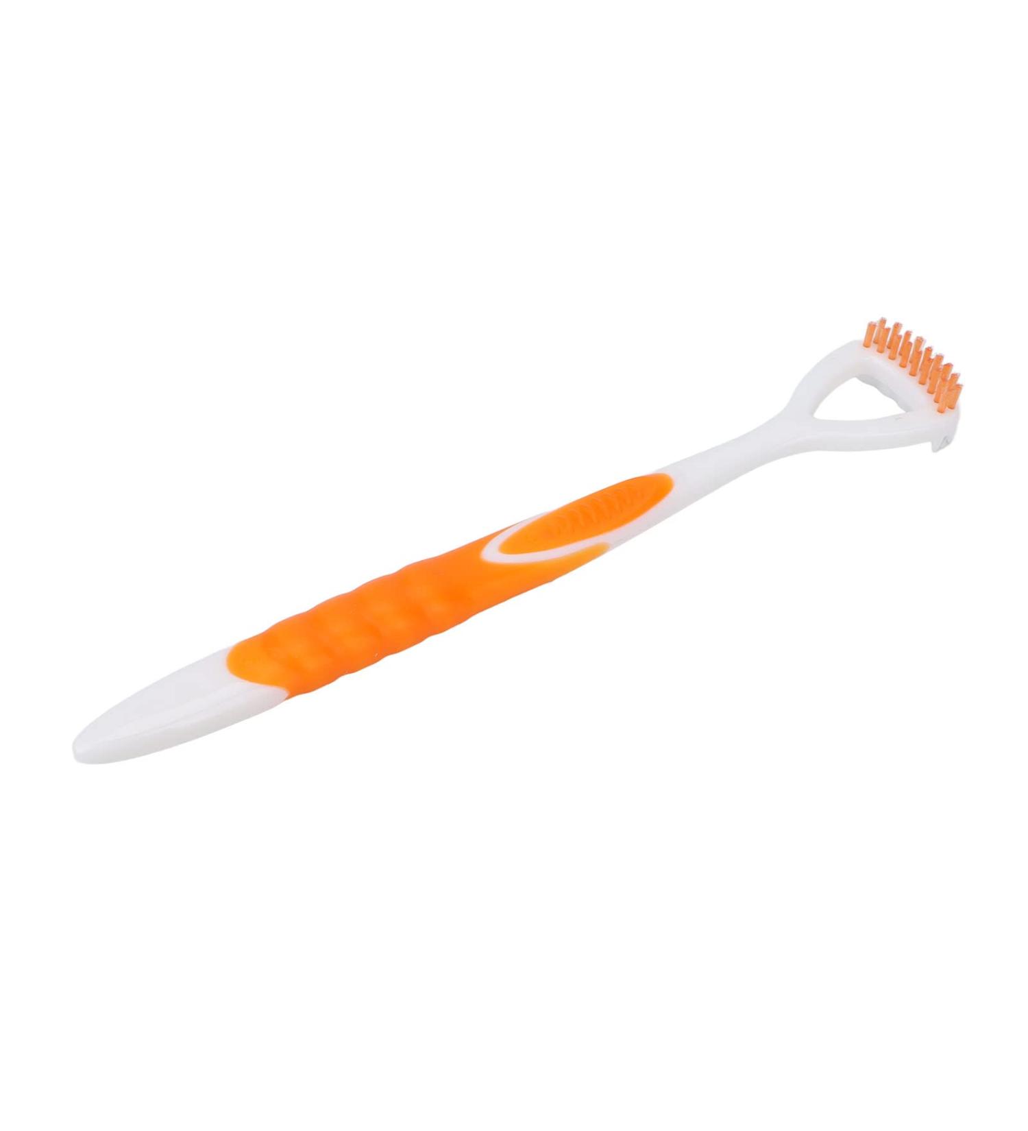 Baby Tongue Scraper Cleaner | Tongue Brush for Bad Breath | Maintain Mouth Health - Orange - Buy Online on GoSupps.com