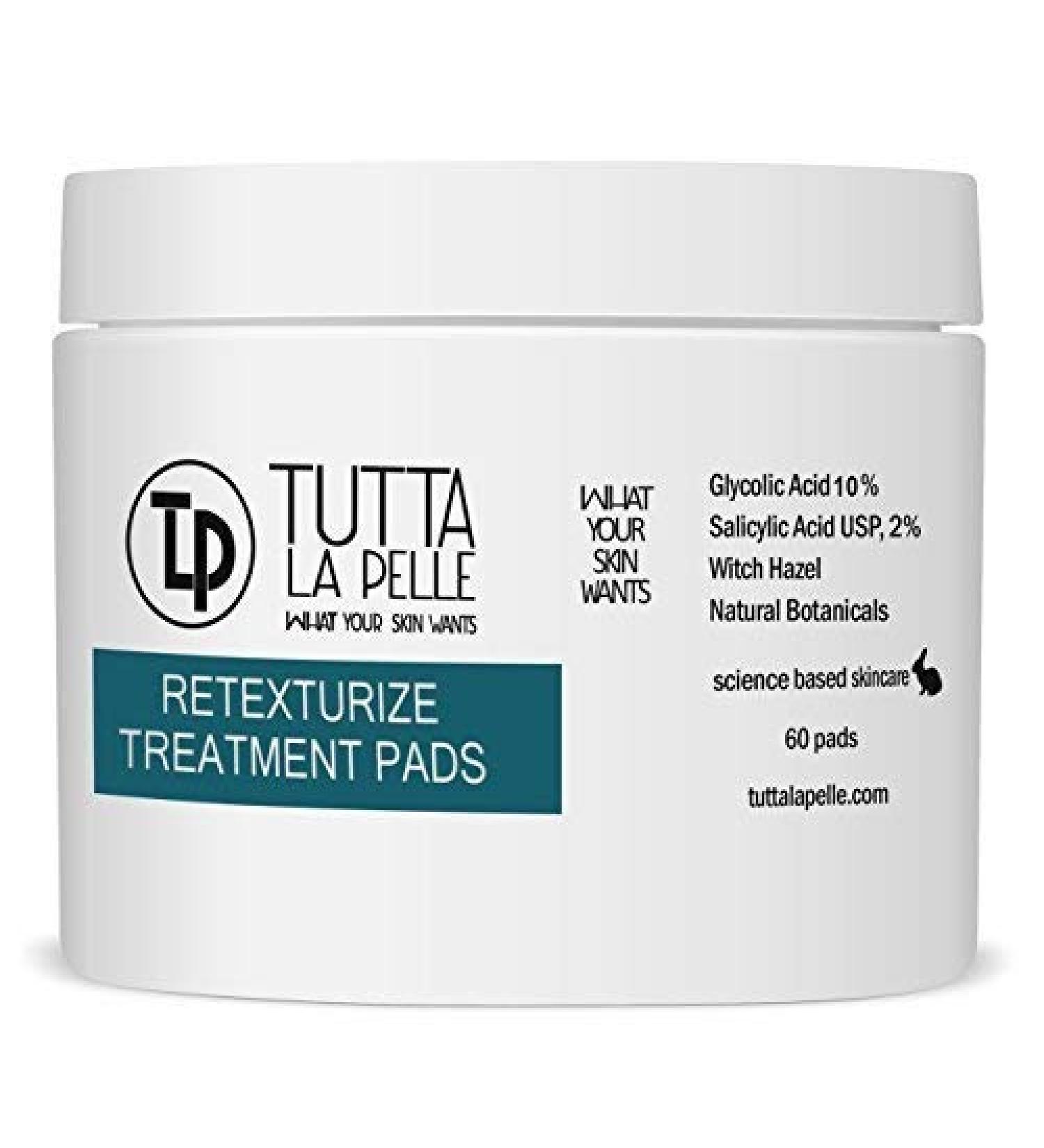 10% Glycolic Acid + 2% Salicylic Acid AHA - BHA Acne Treatment Pads with Witch Hazel and Acne Solutions for Facial Exfoliation And Smoother Looking Skin 60 Face Pads