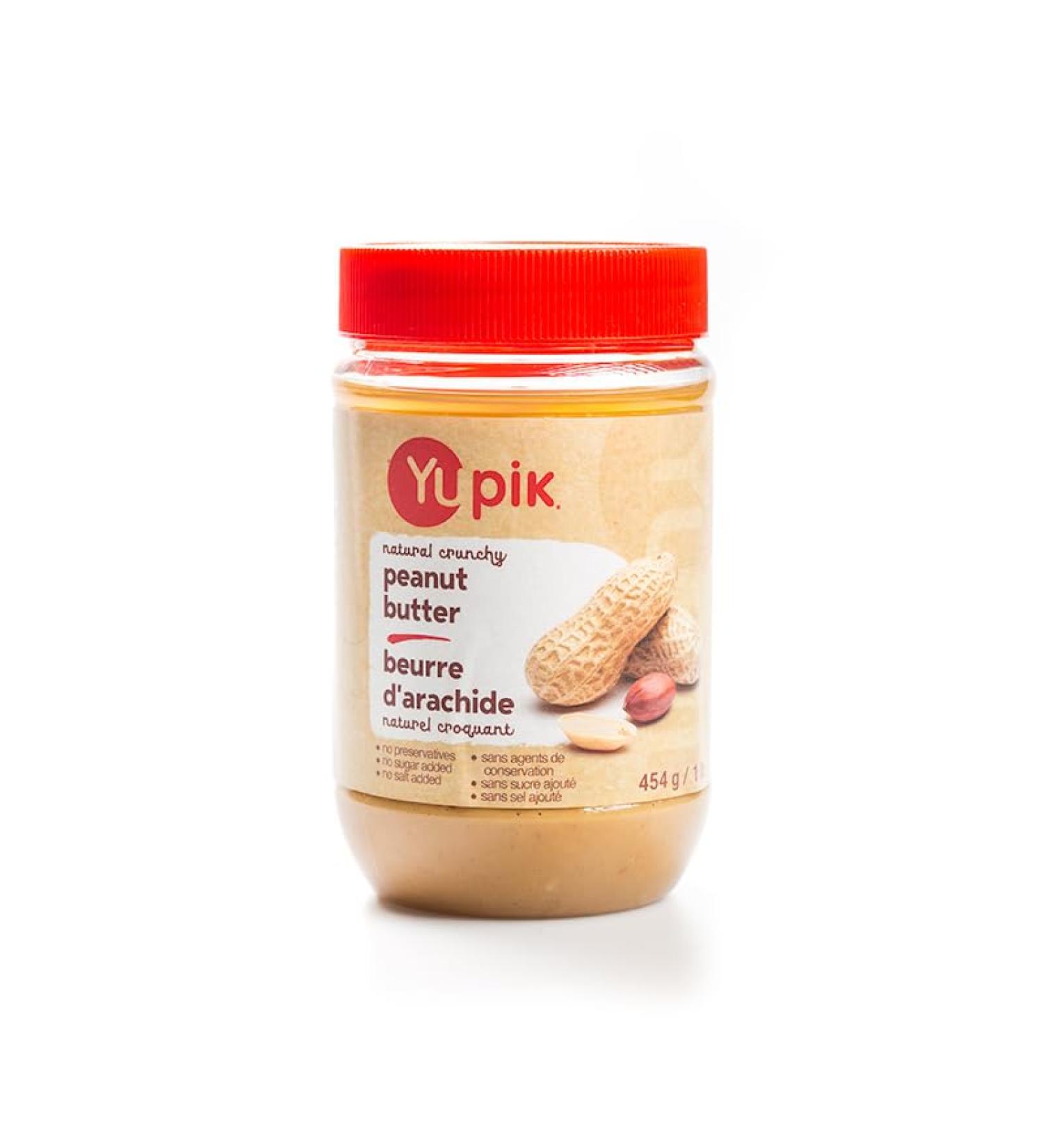 Yupik Natural Crunchy Peanut Butter 454 g Kosher Gluten-Free GMO-Free Unsweetened Nut Butter Only Peanuts No Added Sugar No Additives Smooth & Crunchy Spread Ideal for Snacks & Recipes - Buy Online on GoSupps.com