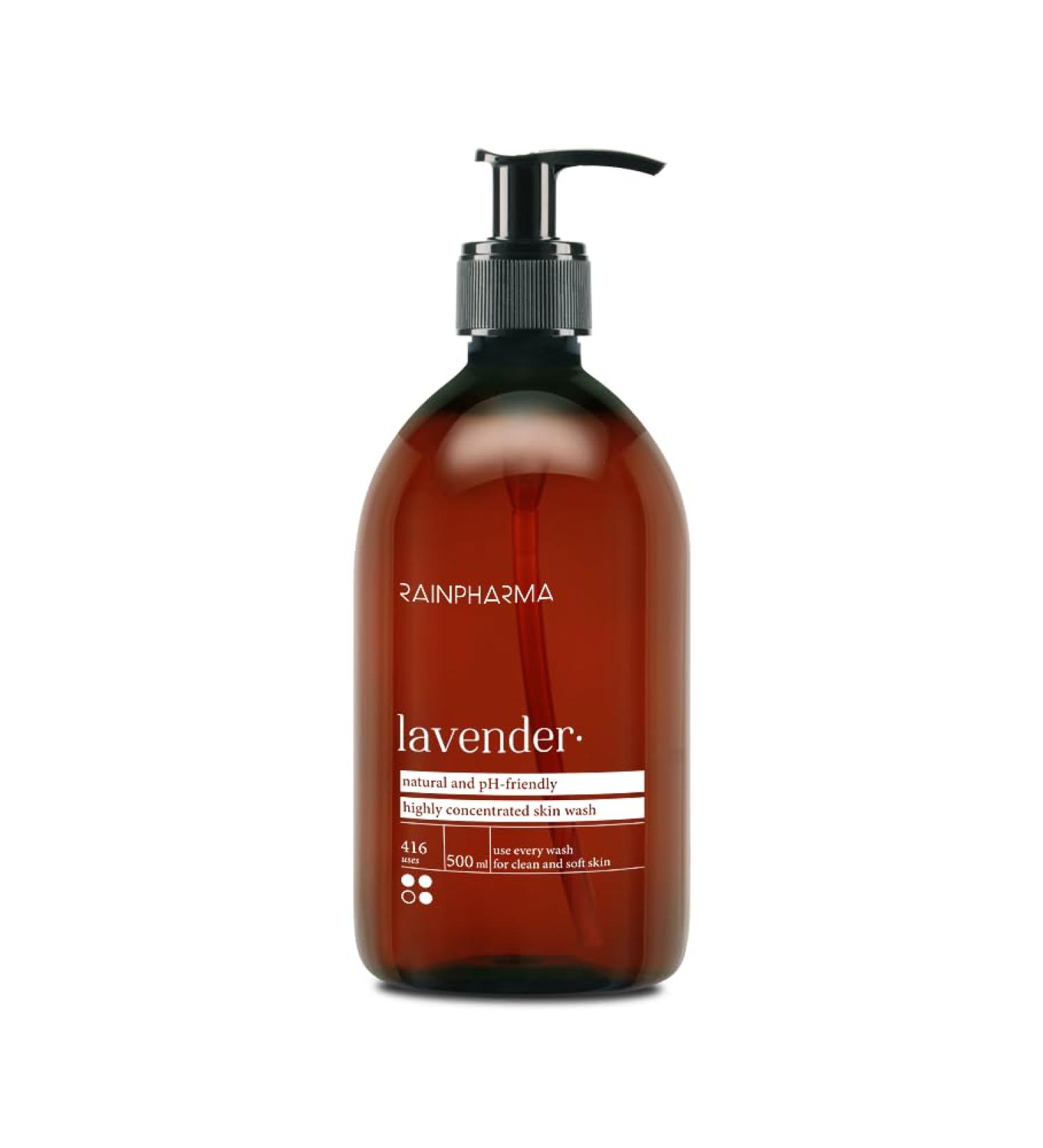 RainPharma Skin Wash Lavender - Skin Care - 100ml - Shower Gel - 1 Pump per Wash - Buy Online on GoSupps.com