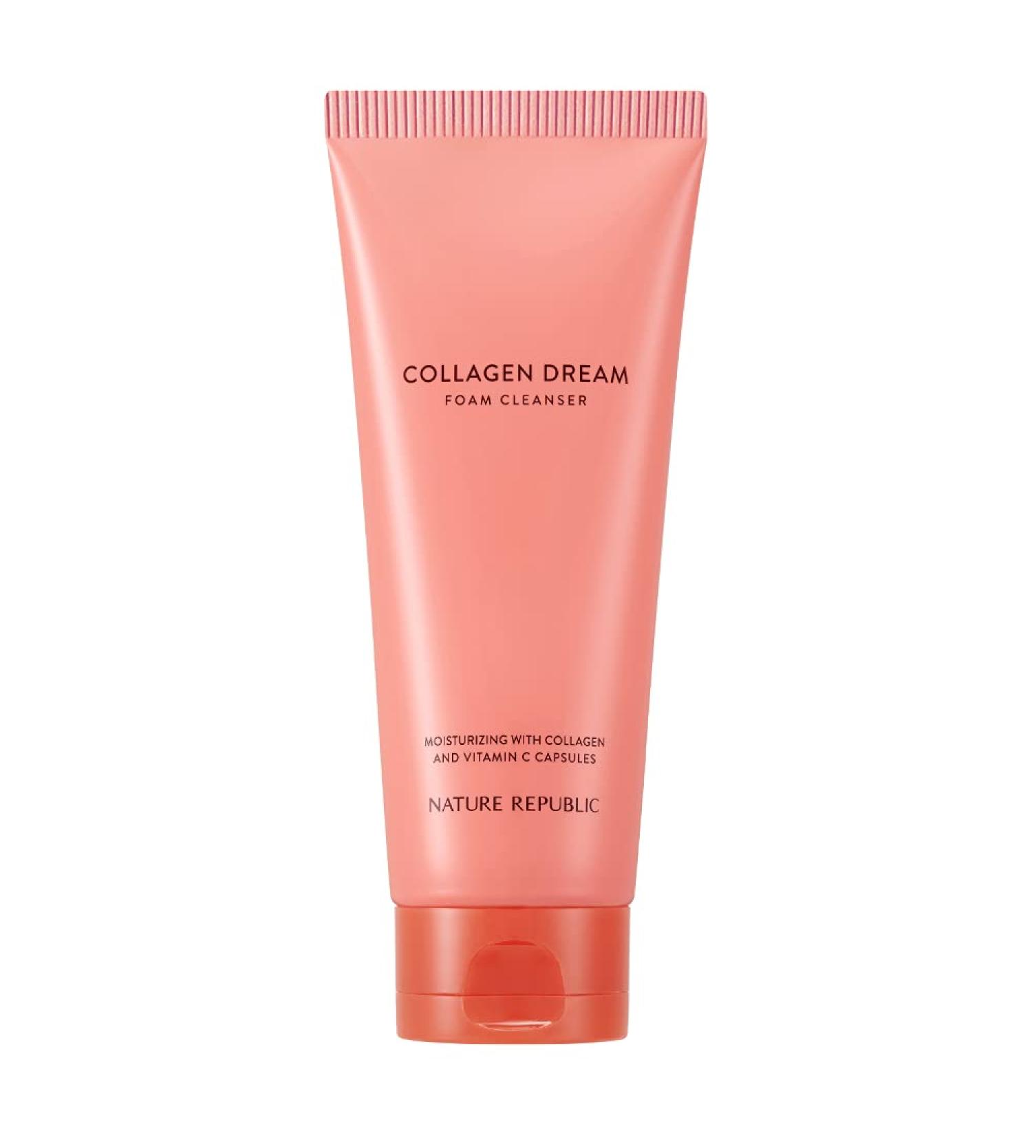 Nature Republic Collagen Dream Foam Cleanser 150ml - Vitamin C Capsule for Smoothing Wrinkles and Texture Improvement - Buy Online on GoSupps.com