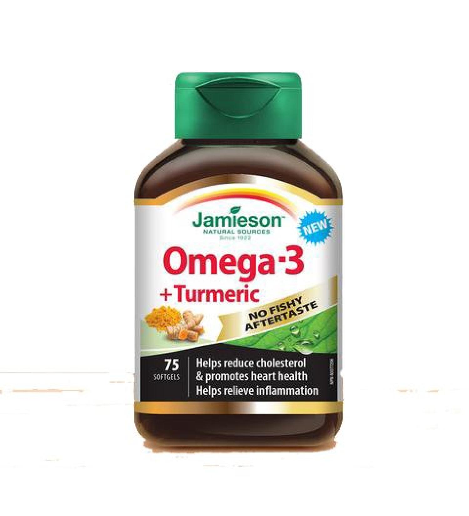 Jamieson Omega-3 + Turmeric 75 softgels