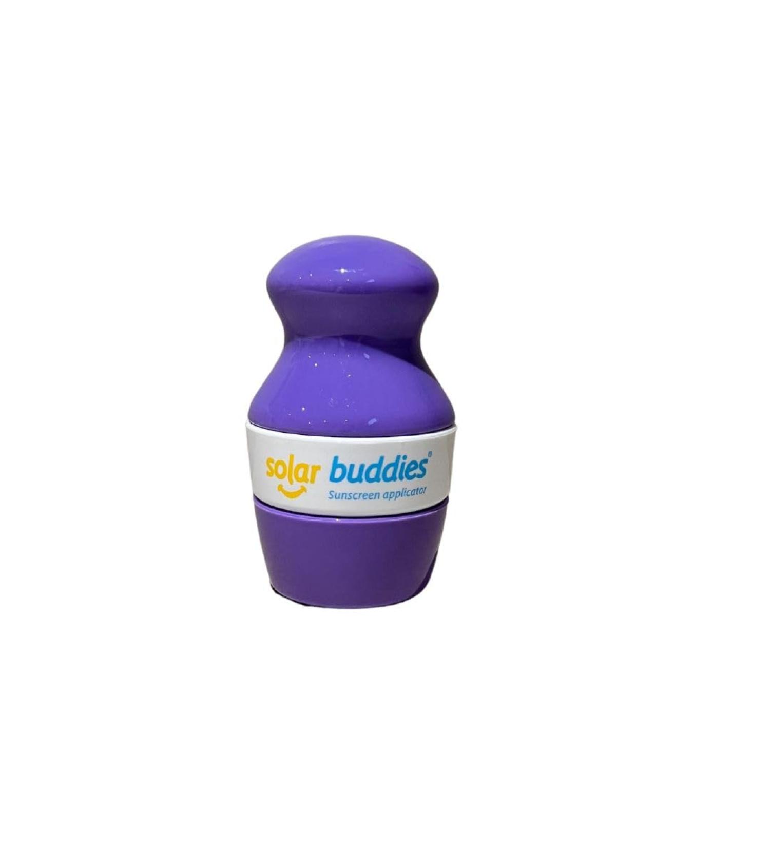 Solar Buddies Refillable Roll On Sponge Applicator 100ml (Purple) - Travel Friendly for Sunscreen and Lotions - Kids and Adults - Buy Online on GoSupps.com