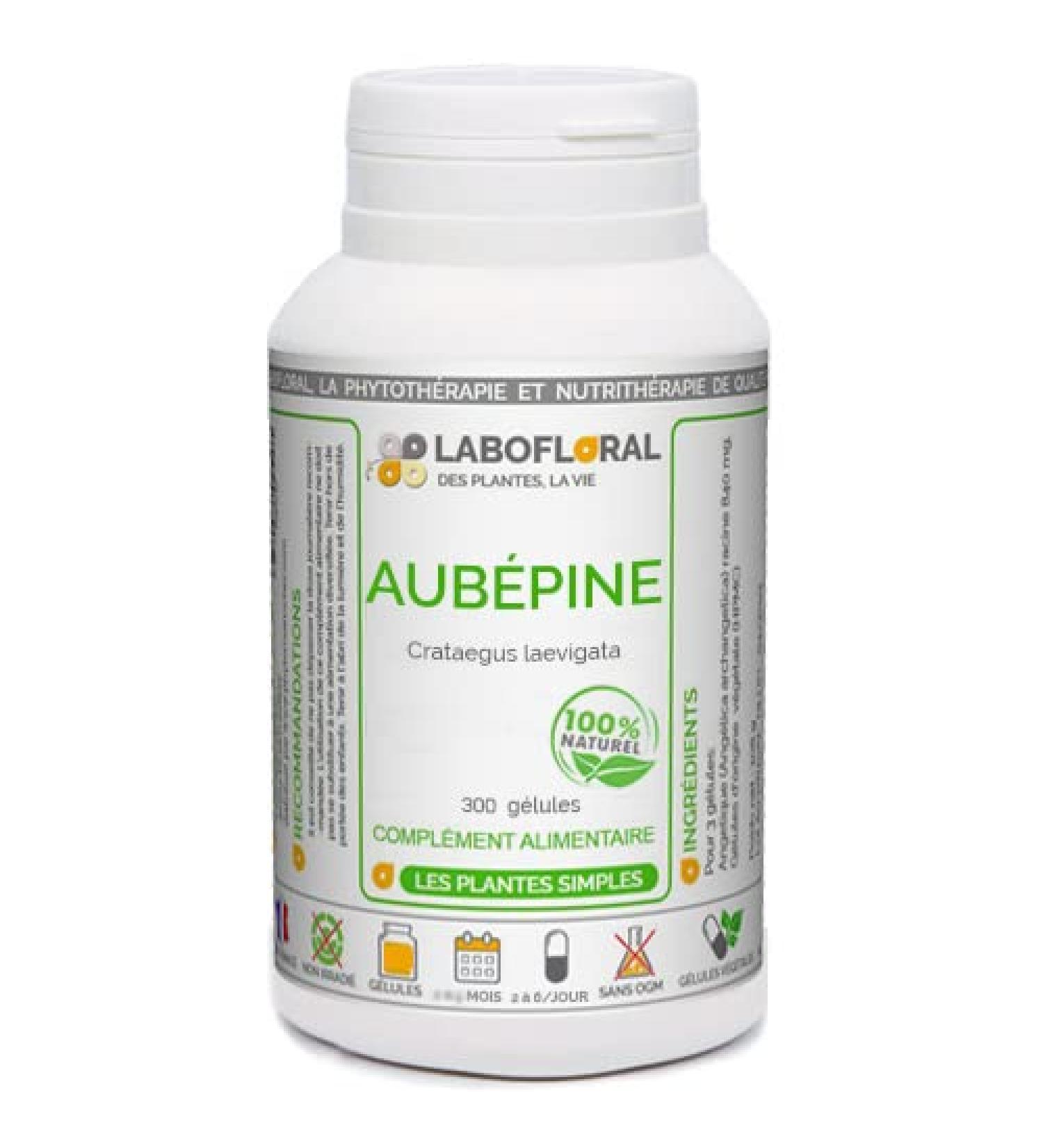 Hawthorn Labofloral 300 Capsules 245 mg - Dietary Supplement - Relaxation, Sleep, Circulatory Functions - Made in France