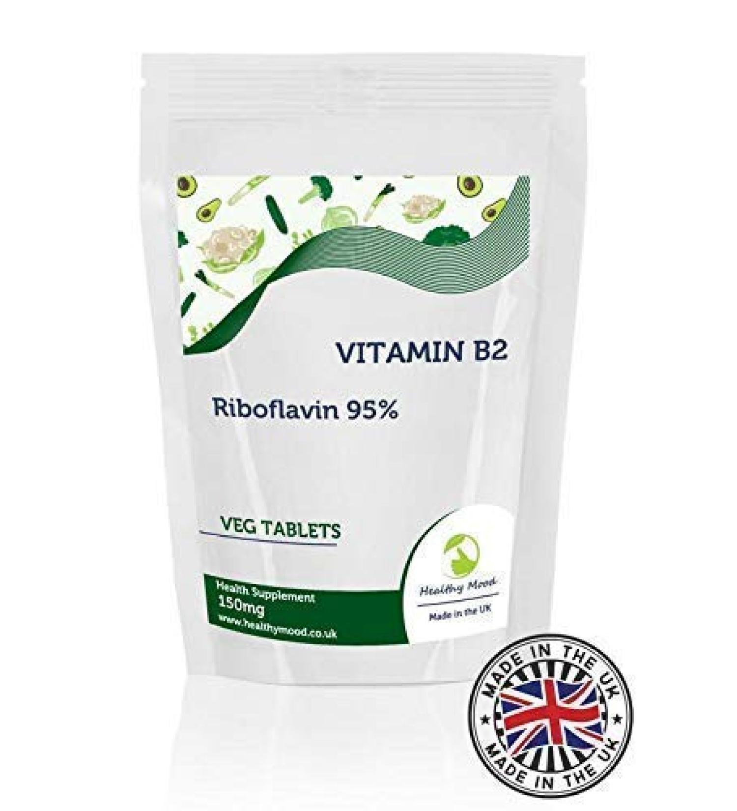 Vitamin B2 150mg x120 Tablets Pills UK Nutrition Riboflavin 95% - Buy Online on GoSupps.com