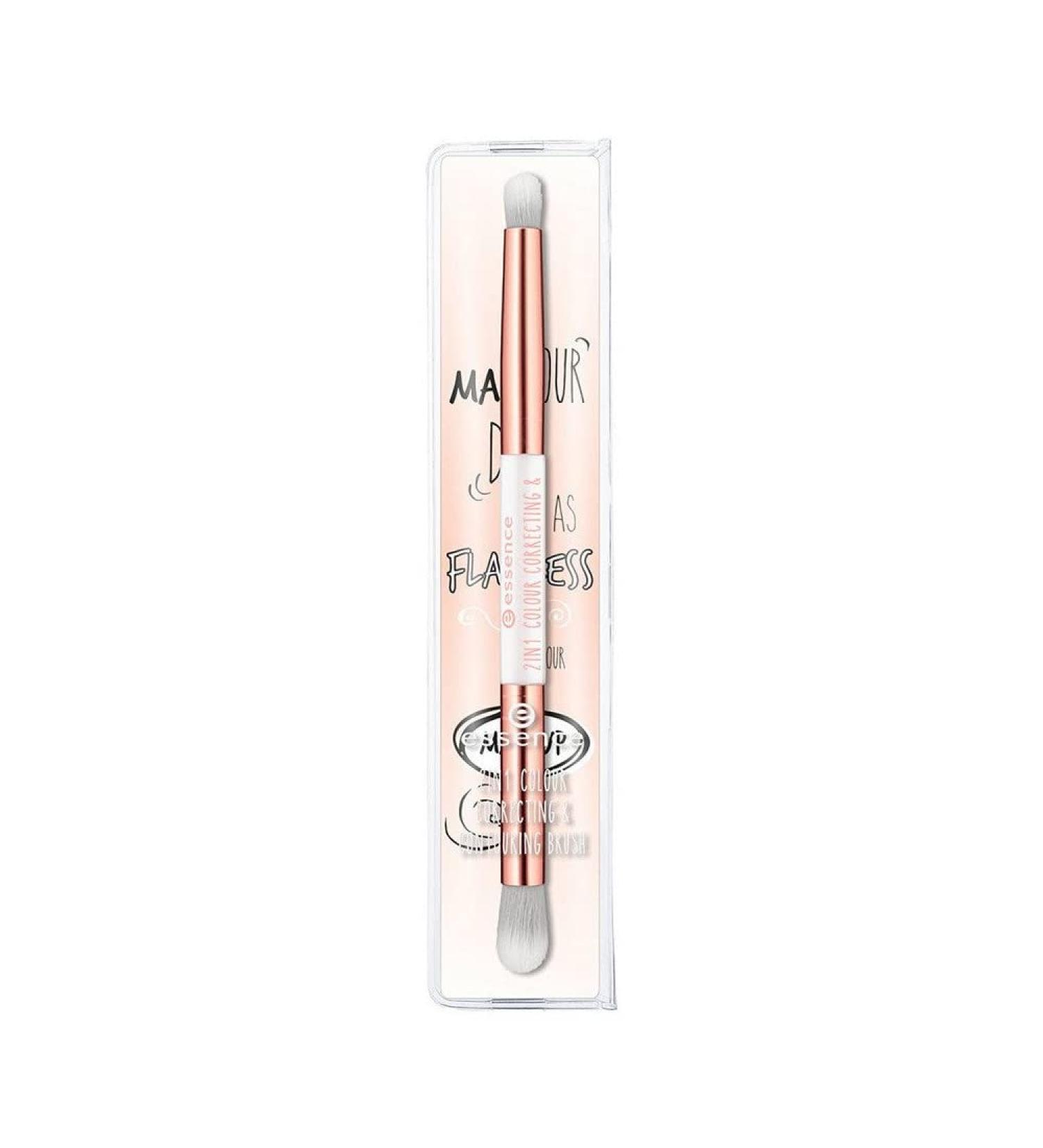 essence 2in1 COLOUR CORRECTING & CONTOURING BRUSH brush multi-coloured vegan