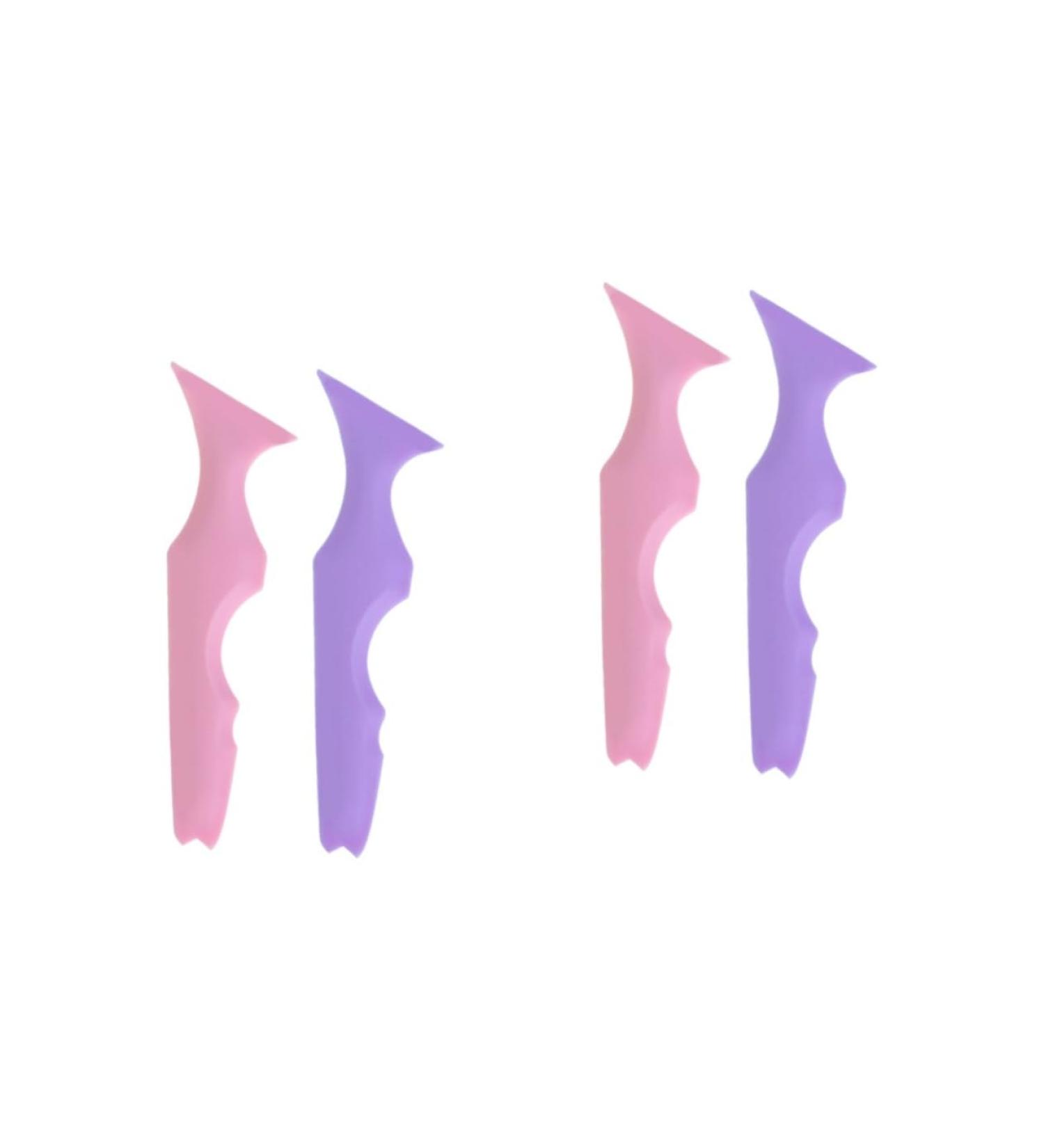 FRCOLOR 4 Pcs Silicone Beauty Ruler Glue Tape Eyeshadow Mold Lip Line Mascara Applicator Bevel Supplies - Buy Online on GoSupps.com