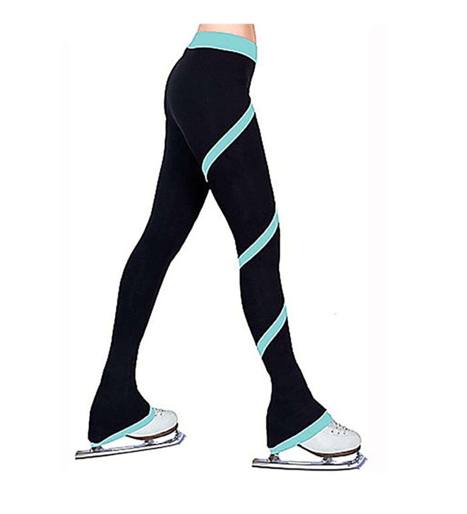Warm Ice Skating Pants for Girls - Lightweight Skin-friendly & Washable Training Leggings - Light Blue/S - Buy Online on GoSupps.com
