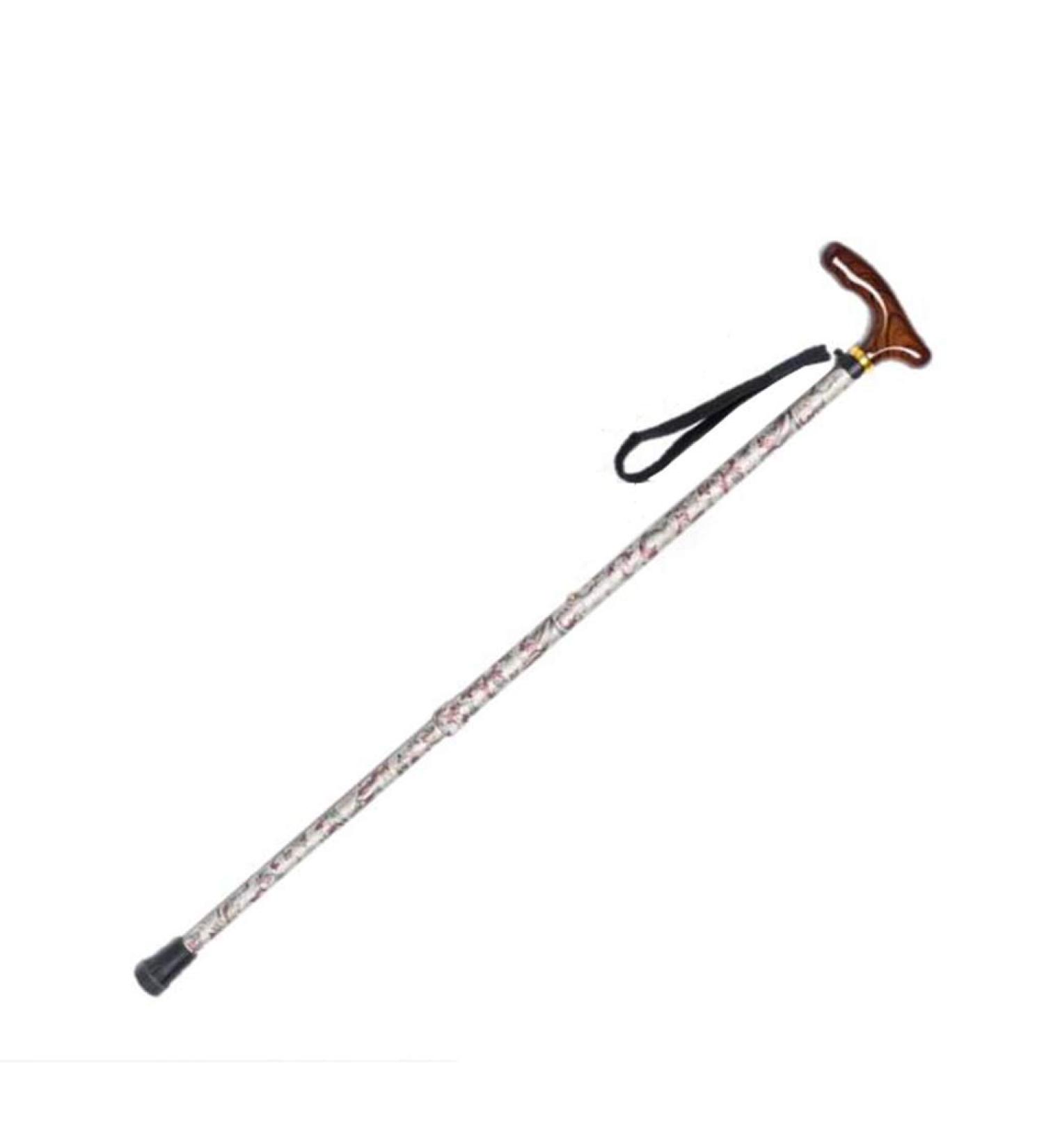 Walking Stick Printed Pattern Crutches Lightweight Height Adjustable Aluminum Alloy Base Elderly Care Elegant - Buy Online on GoSupps.com