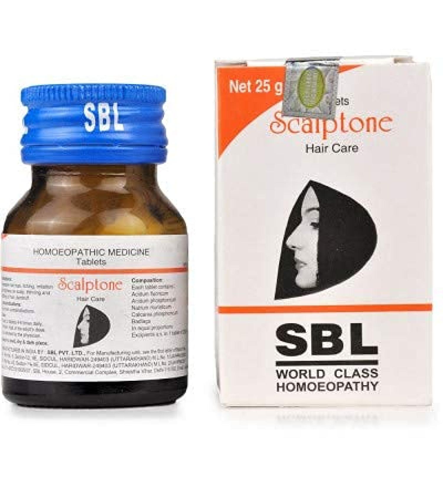 AZAZ ShopHomeo - SCALPTONE TABLETS (25 Grams) by SBLCo. | Pack of 1 Bottle